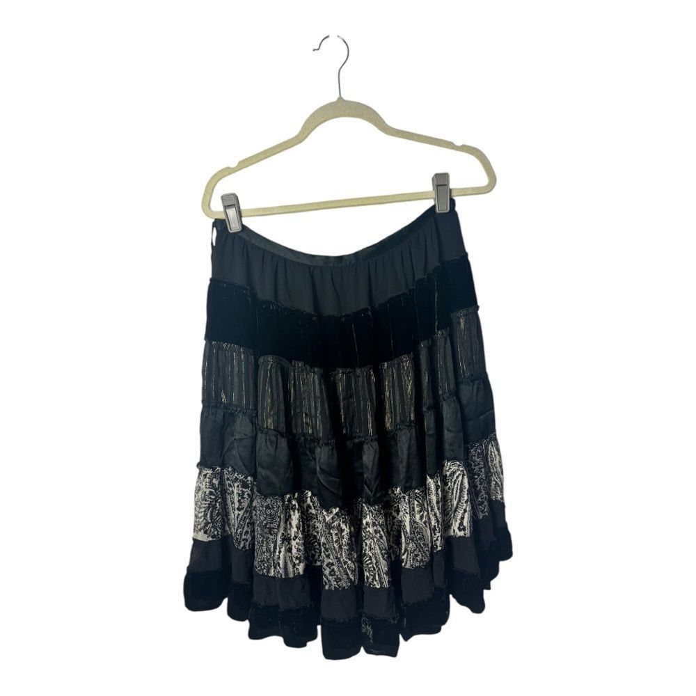 Bcbgmaxazria BCBGMaxAzria Silk Blend Boho Maxi Skirt Size S Gypsy Style Size 27" / US 4 / IT 40 - 5 Thumbnail