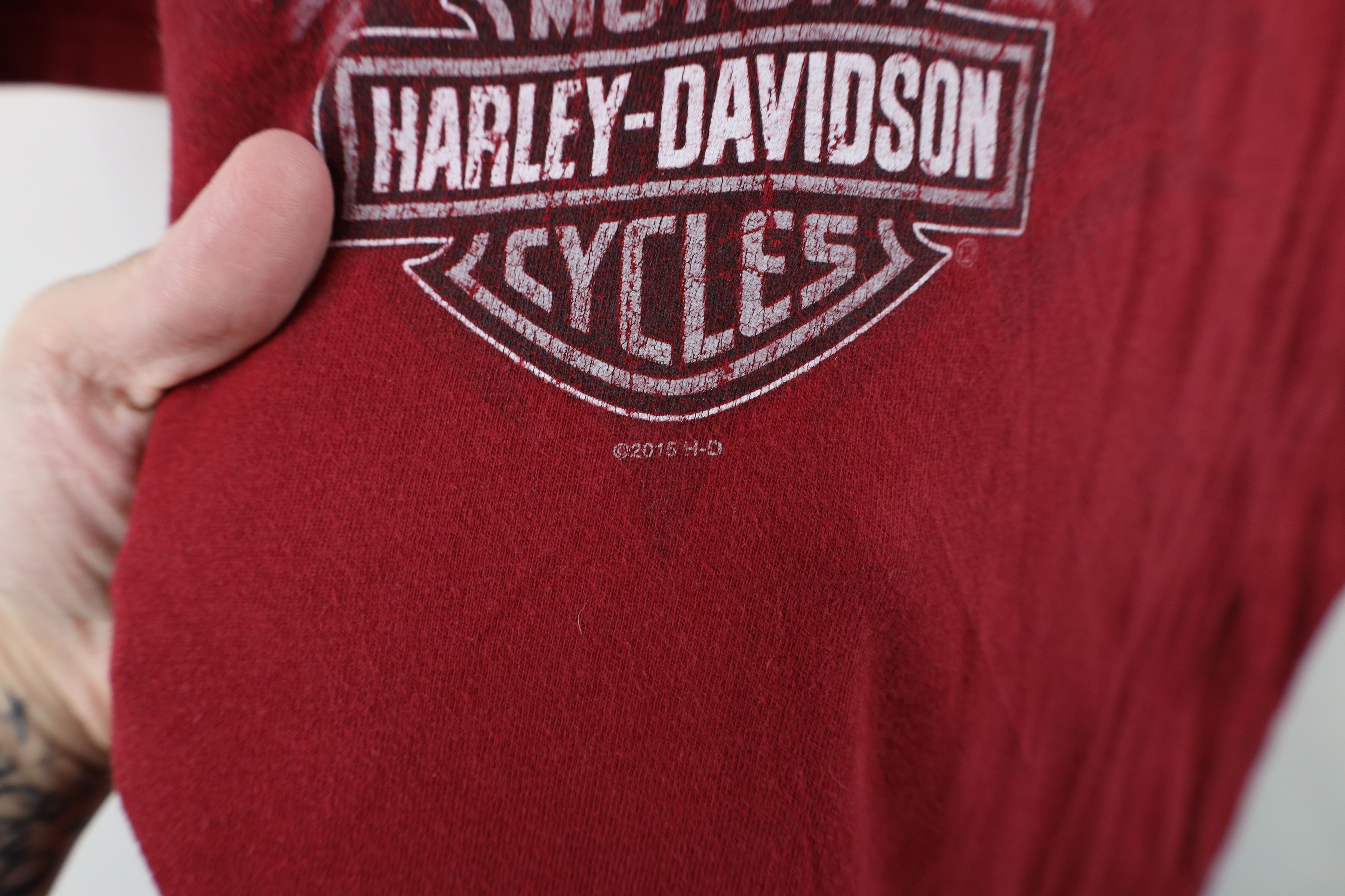 Harley Davidson Vintage Y2K Harley Davidson Tribal Short Sleeve T-Shirt Red Size US XXL / EU 58 / 5 - 5 Thumbnail