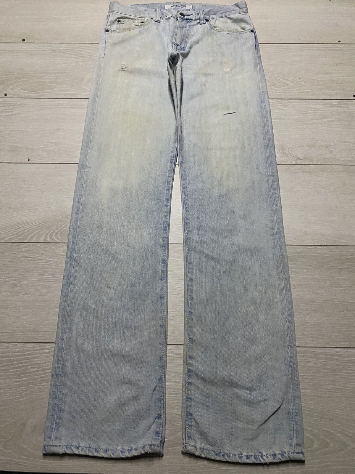 Uniqlo Vintage Japanese Brand uniqlo Faded Wash Distressed Jeans Size US 31 - 1 Thumbnail