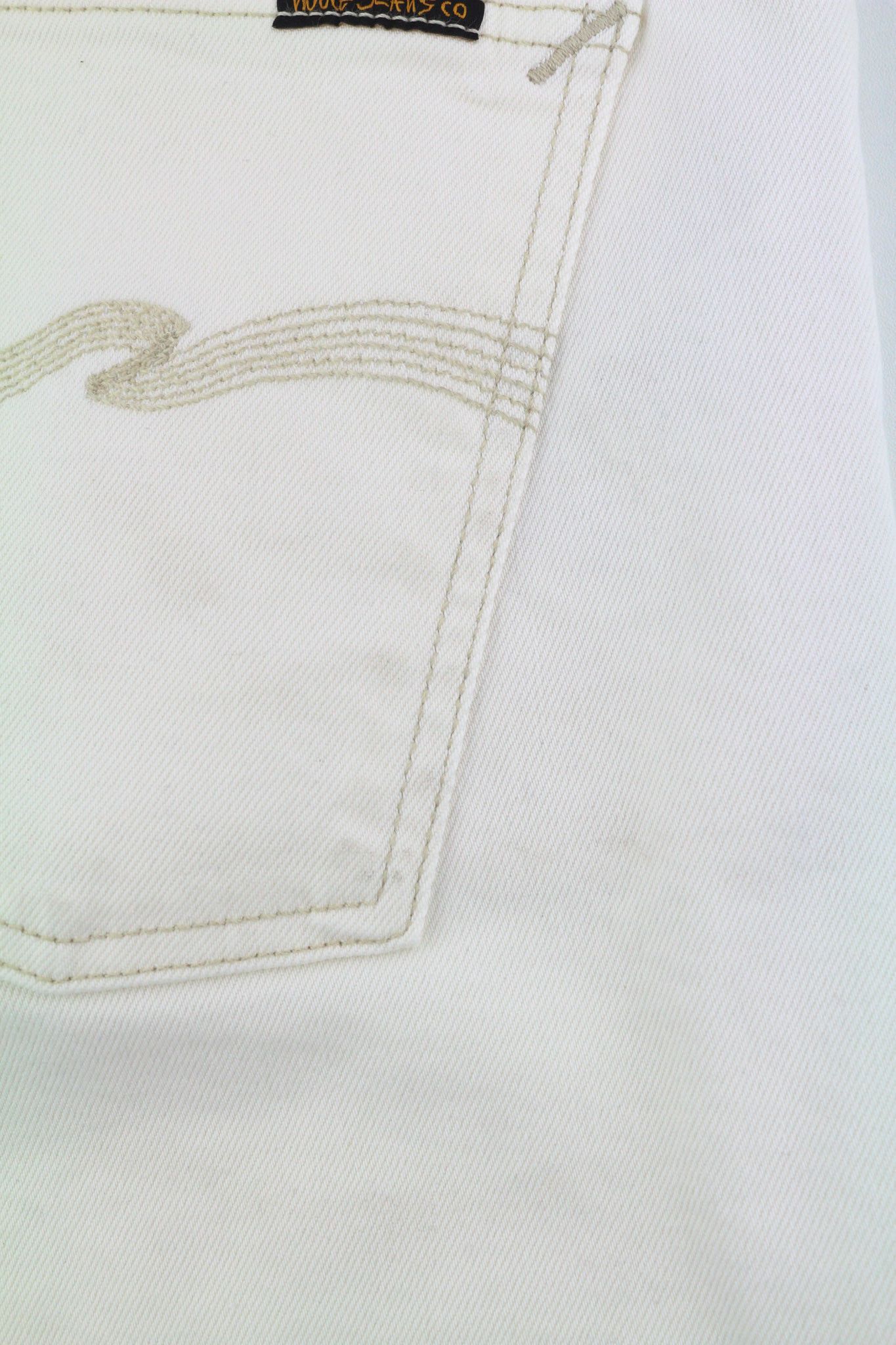 Nudie Jeans SLEEPY SIXTEN W30/L30 Ecru Denim Straight 82679 Size US 30 / EU 46 - 10 Thumbnail