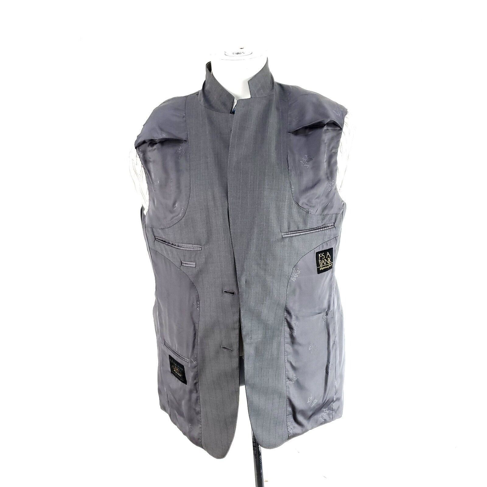 Jos. A. Bank Jos A Bank Signature 150s Wool 2 Button 2 Piece Suit 40R Gra Size 40R - 11 Thumbnail