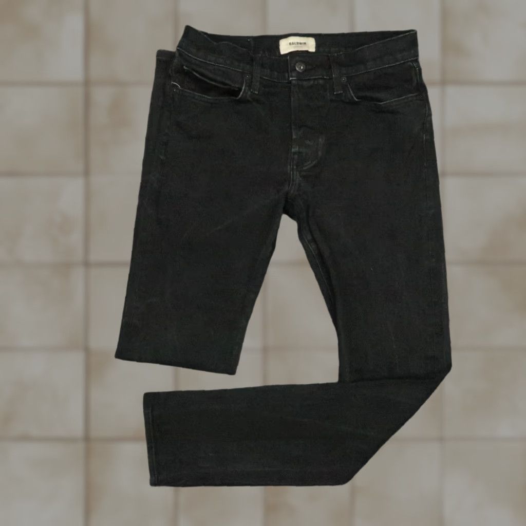 Vintage BALDWIN Jeans Men 30x32 Black Raw Slim Selvedge Straight 5 Pocket 10-Character Version? Size US 30 / EU 46 - 1 Thumbnail