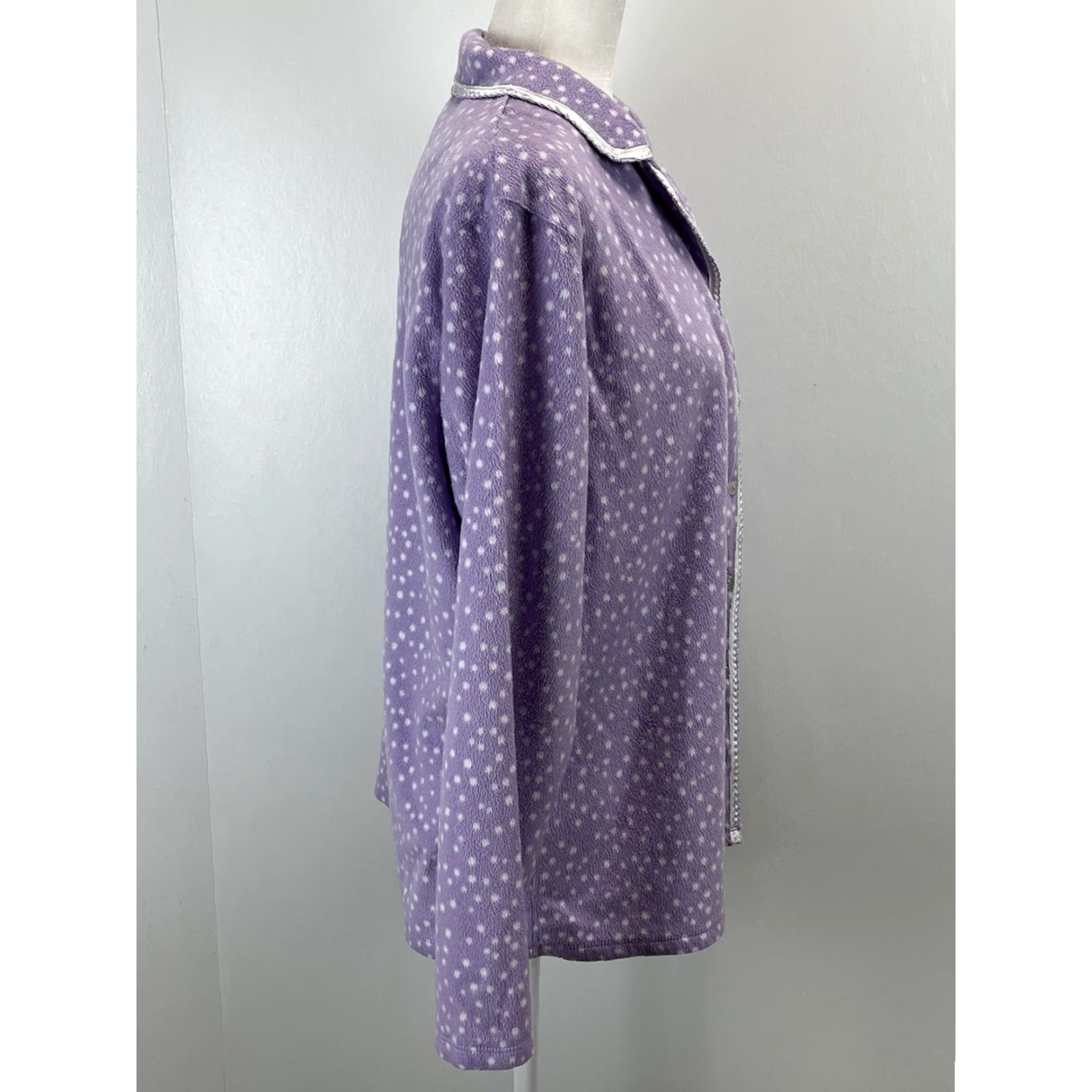 Ariat Aria Pajama Set Women XL Purple Polka Dot Soft Fleece 2-Piece GUC Size ONE SIZE - 5 Thumbnail