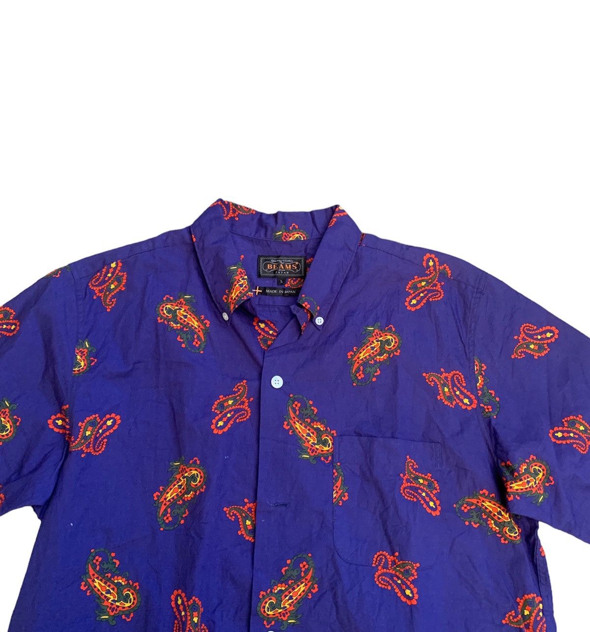 Beams Plus × Japanese Brand BEAMS PLUS JAPAN PAISLEY BUTTON UPS SHIRT Size US L / EU 52-54 / 3 - 2 Thumbnail