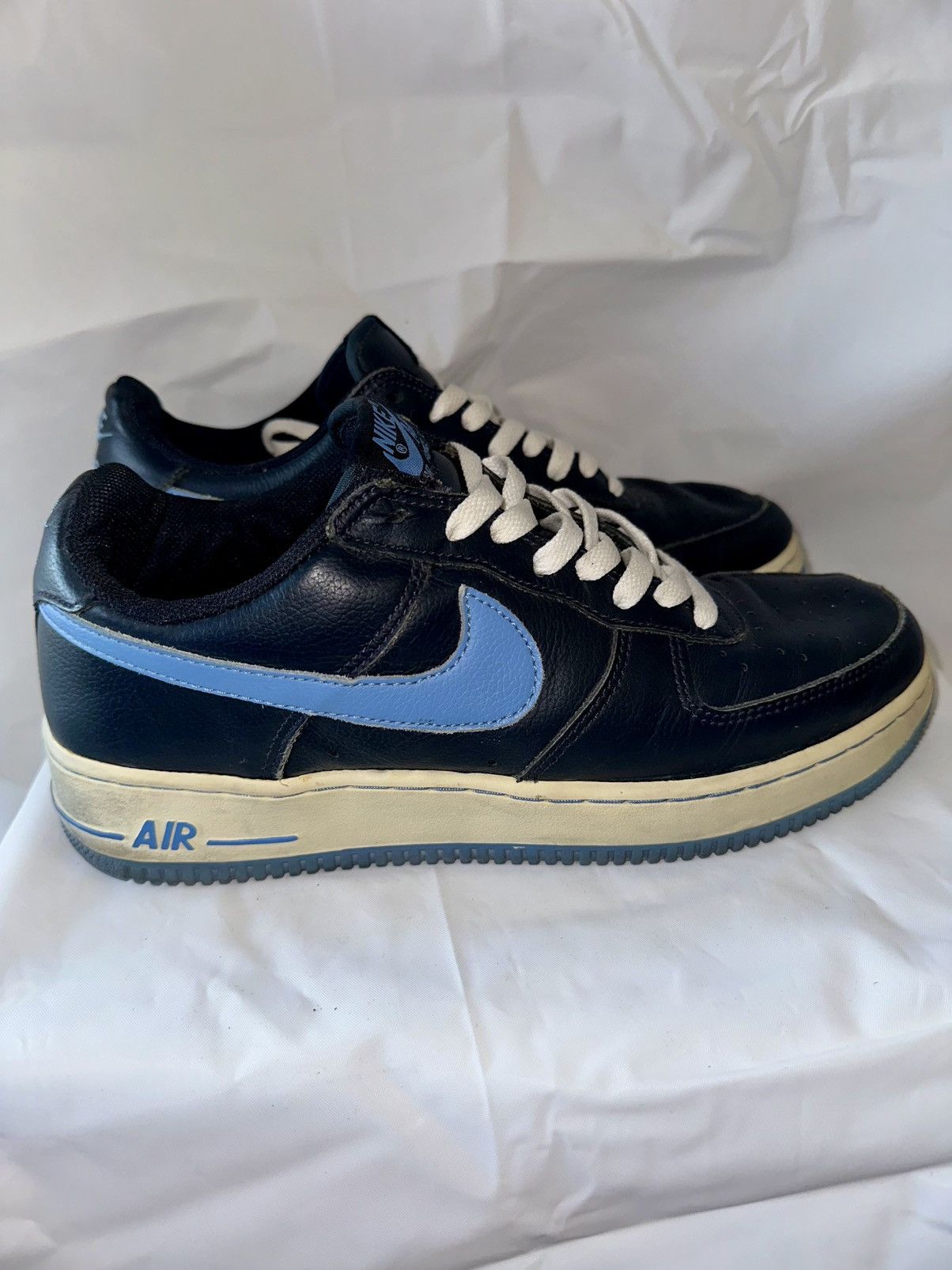 Nike 2002 NIKE AIR FORCE 1 OBSIDIAN COLUMBIA BLUE SKU :624040 441 Size US 10 / EU 43 - 2 Thumbnail