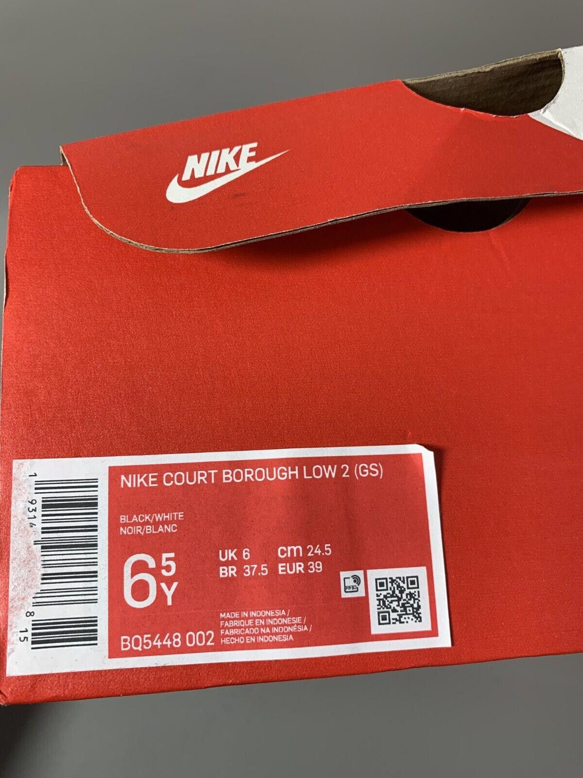 Nike Nike COURT BOROUGH LOW 2 Youth 6.5Y Womens 7-7.5 - BQ5448 Size US 6.5 / EU 39-40 - 3 Thumbnail