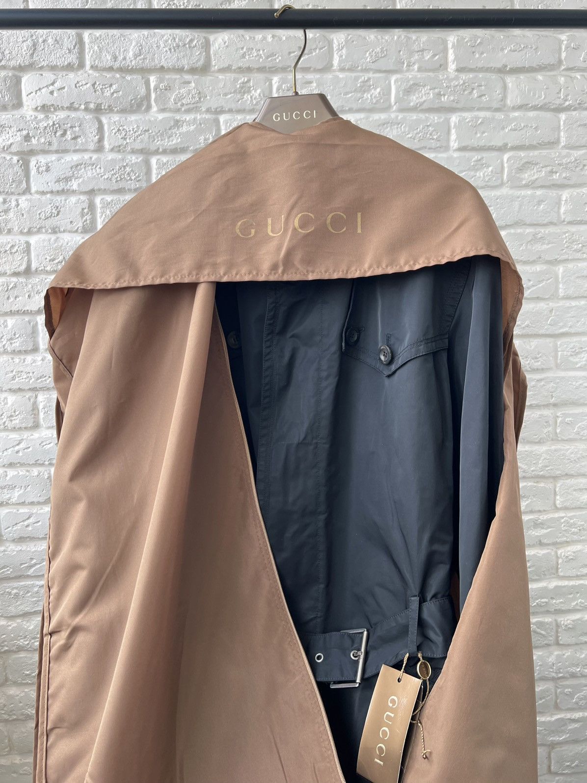 Gucci Gucci Black Belted Trench Coat Jacket Size US M / EU 48-50 / 2 - 3 Thumbnail
