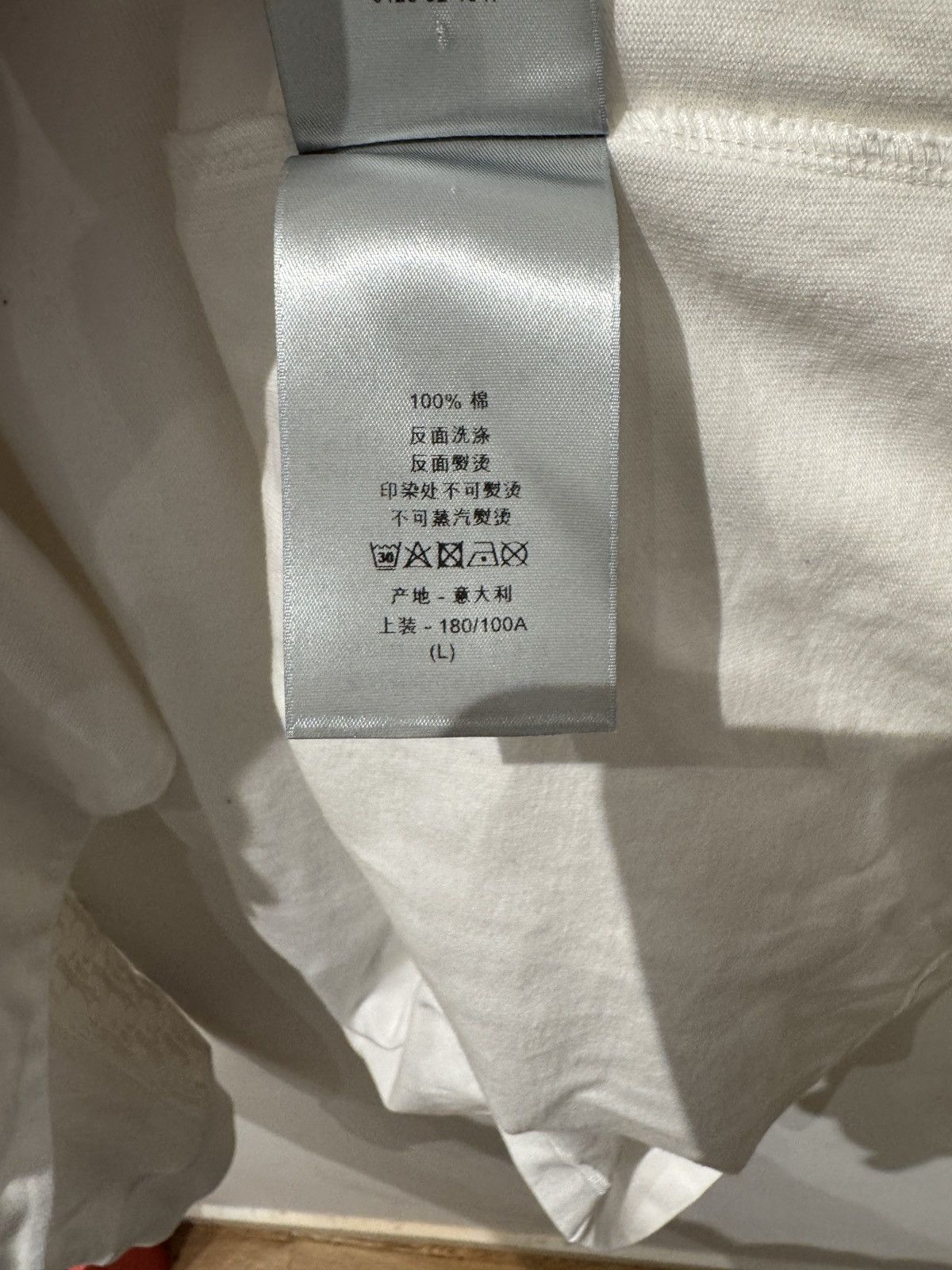 Dior Dior White Oblique Sleeve Longsleeve T-Shirt Size US L / EU 52-54 / 3 - 7 Thumbnail