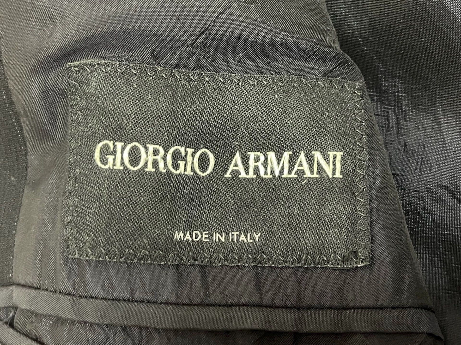 Armani Armani Basic Suit Men's Black Regular Fit 50 Size 50R - 4 Thumbnail