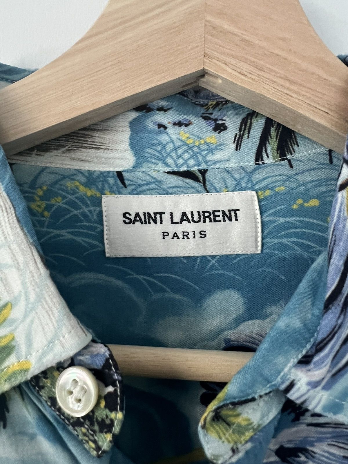 Hedi Slimane × Saint Laurent Paris (BNWT) 16SS Raw Hem Hawaiian Shirts Size US M / EU 48-50 / 2 - 5 Thumbnail