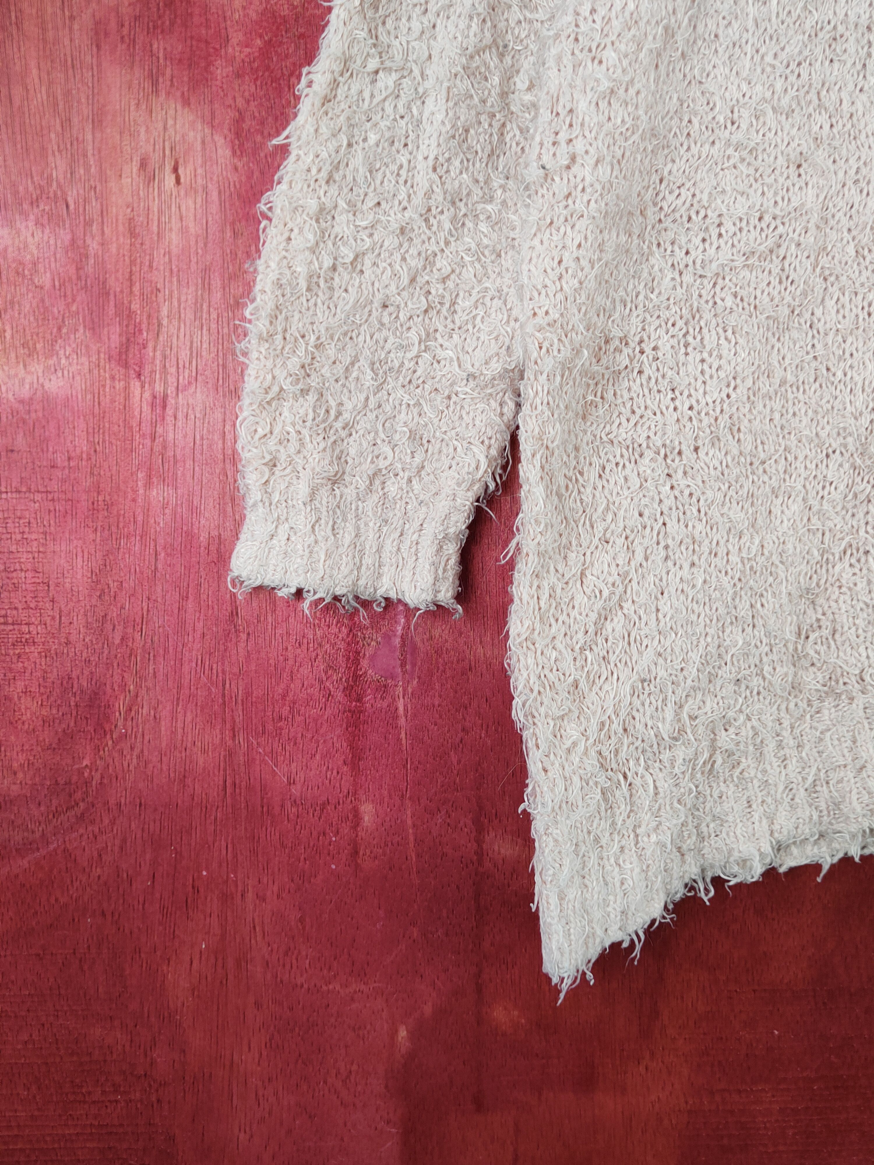 Homespun Knitwear Emsexcite Peach Shag Shaggy Fur Mohair Knitwear #S2008 Size M / US 6-8 / IT 42-44 - 4 Thumbnail