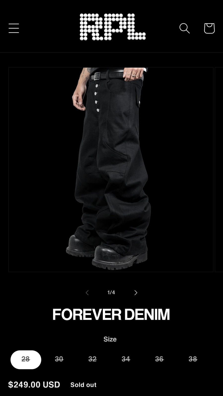 Other Roy Public Label Forever Denim Baggy size 34 Size US 34 / EU 50 - 2 Thumbnail