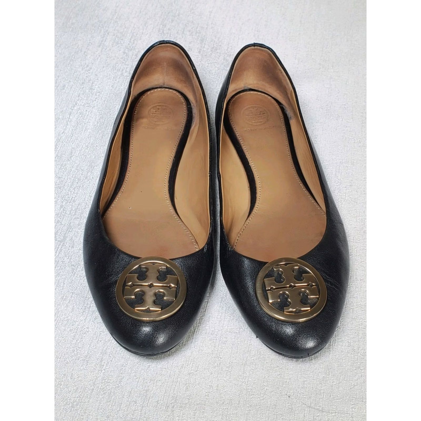 Tory Burch Tory Burch Benton 2 Ballet Flat Black Napa Leather Gold Logo Women's US 8.5 Size US 9 / IT 39 - 7 Thumbnail