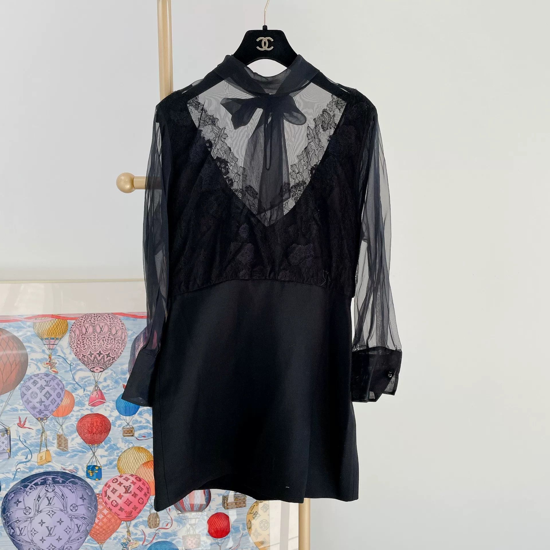 Valentino Valentino Black Lace Panel Dress Size M / US 6-8 / IT 42-44 - 1 Thumbnail