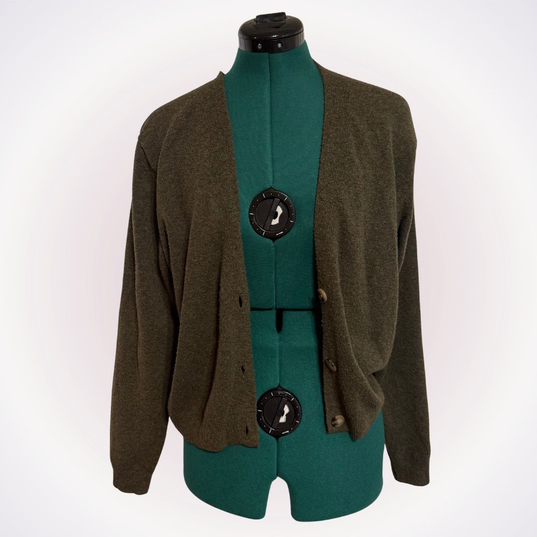Other A New Day Olive Green Button-Up Cardigan | Sz M Size M / US 6-8 / IT 42-44 - 1 Thumbnail