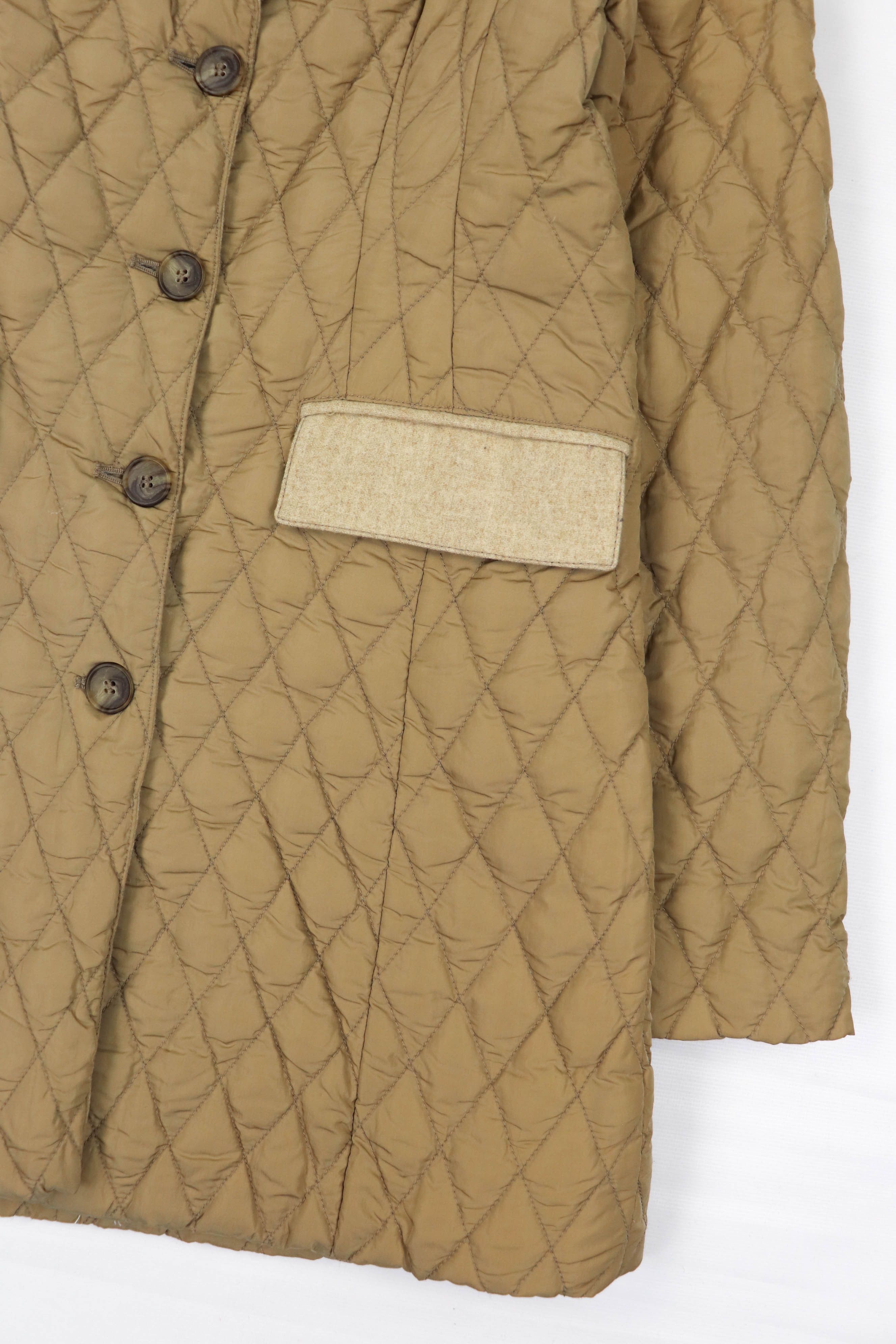 Moncler Vintage Moncler Beige Quilted Nylon Down Puffer Coat Jacket Size XS / US 0-2 / IT 36-38 - 5 Thumbnail
