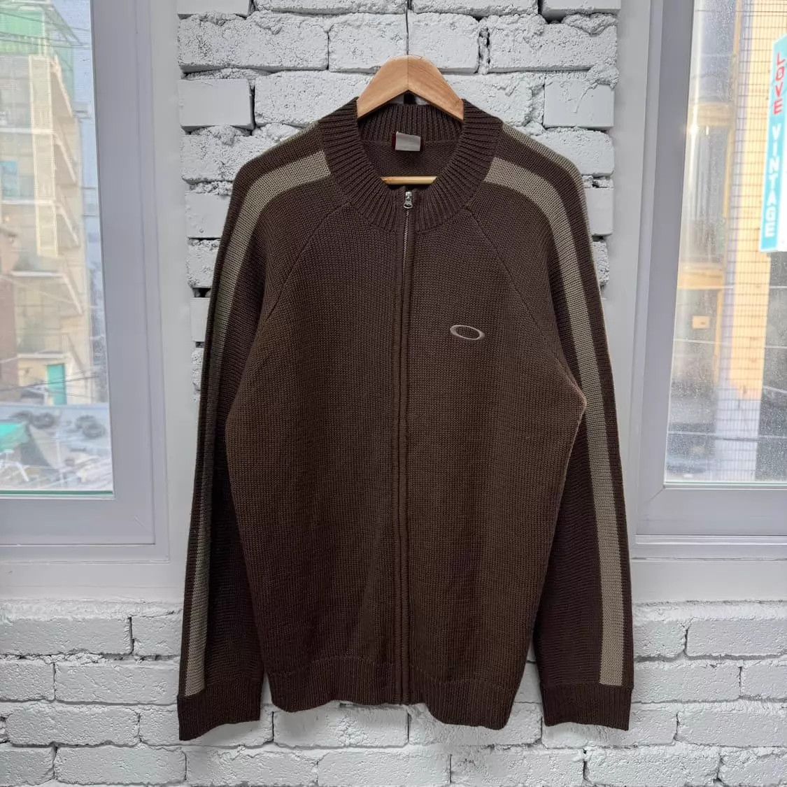 Oakley Oakley Vtg Cognac Colorblock Tech Knit Unisex Jacket Size US L / EU 52-54 / 3 - 3 Thumbnail