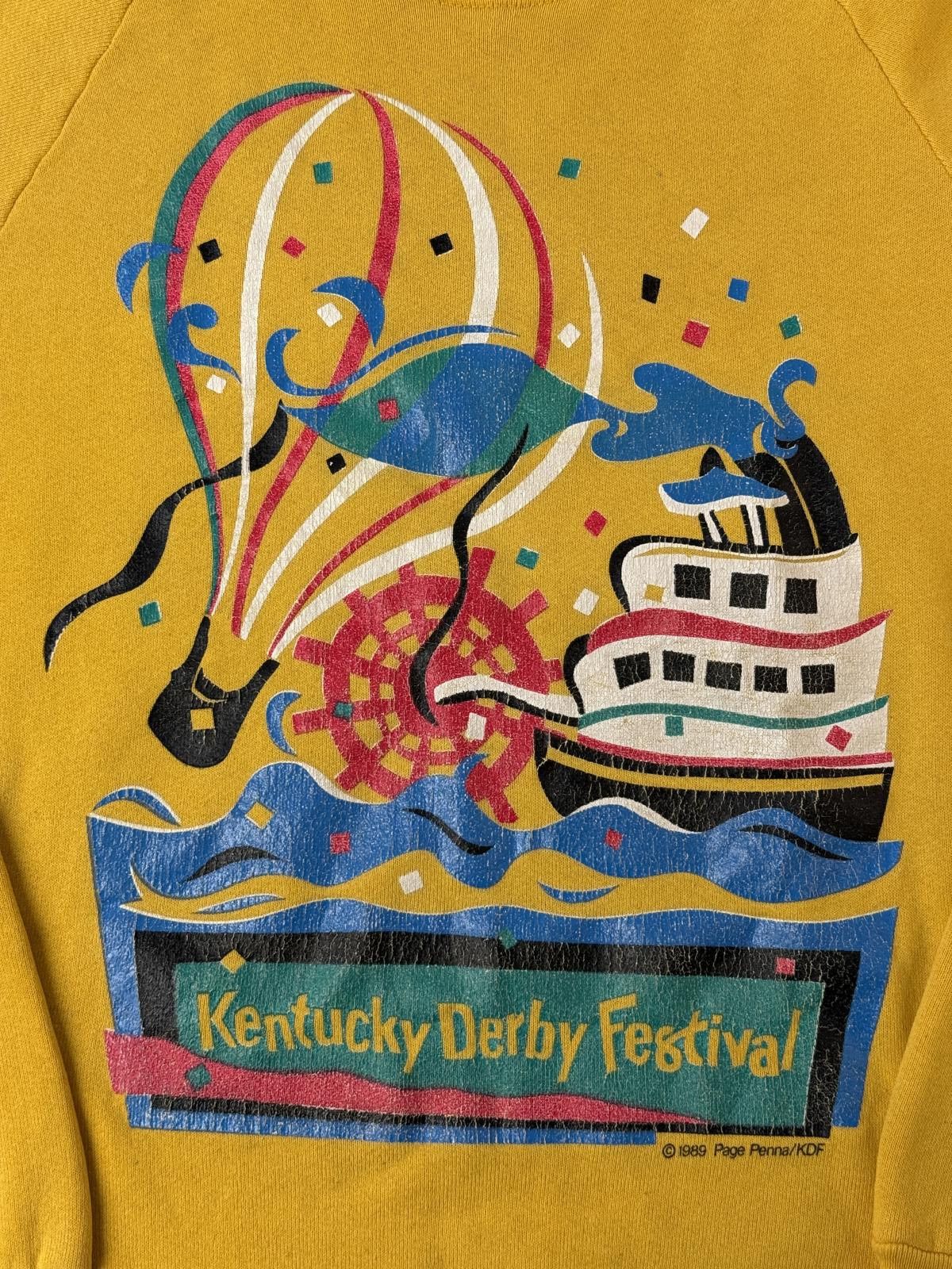 Fruit Of The Loom VTG Kentucky Derby Festival Art Crew Neck 1989 Sweatshirt L Size US L / EU 52-54 / 3 - 4 Thumbnail