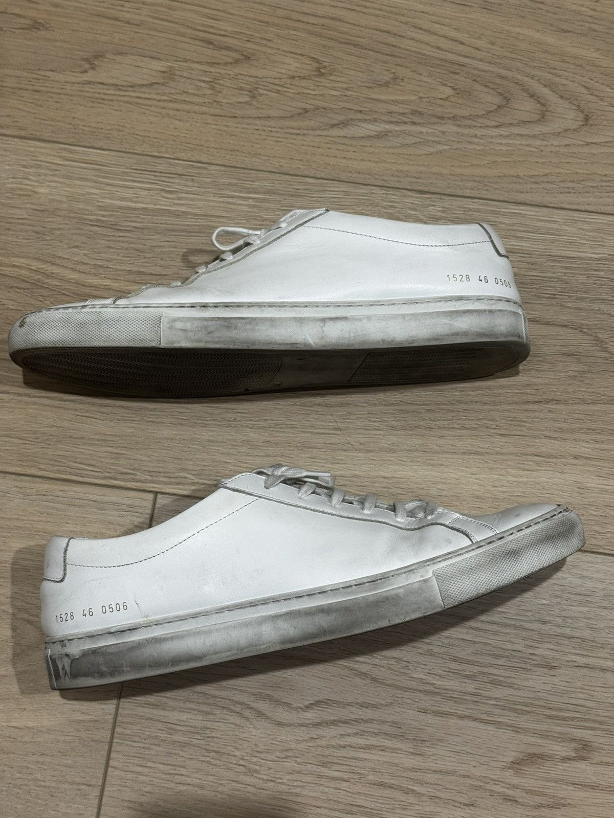 Common Projects Common Projects Achilles Low White Leather Sneakers Size 46 Size US 12 / EU 45 - 5 Thumbnail