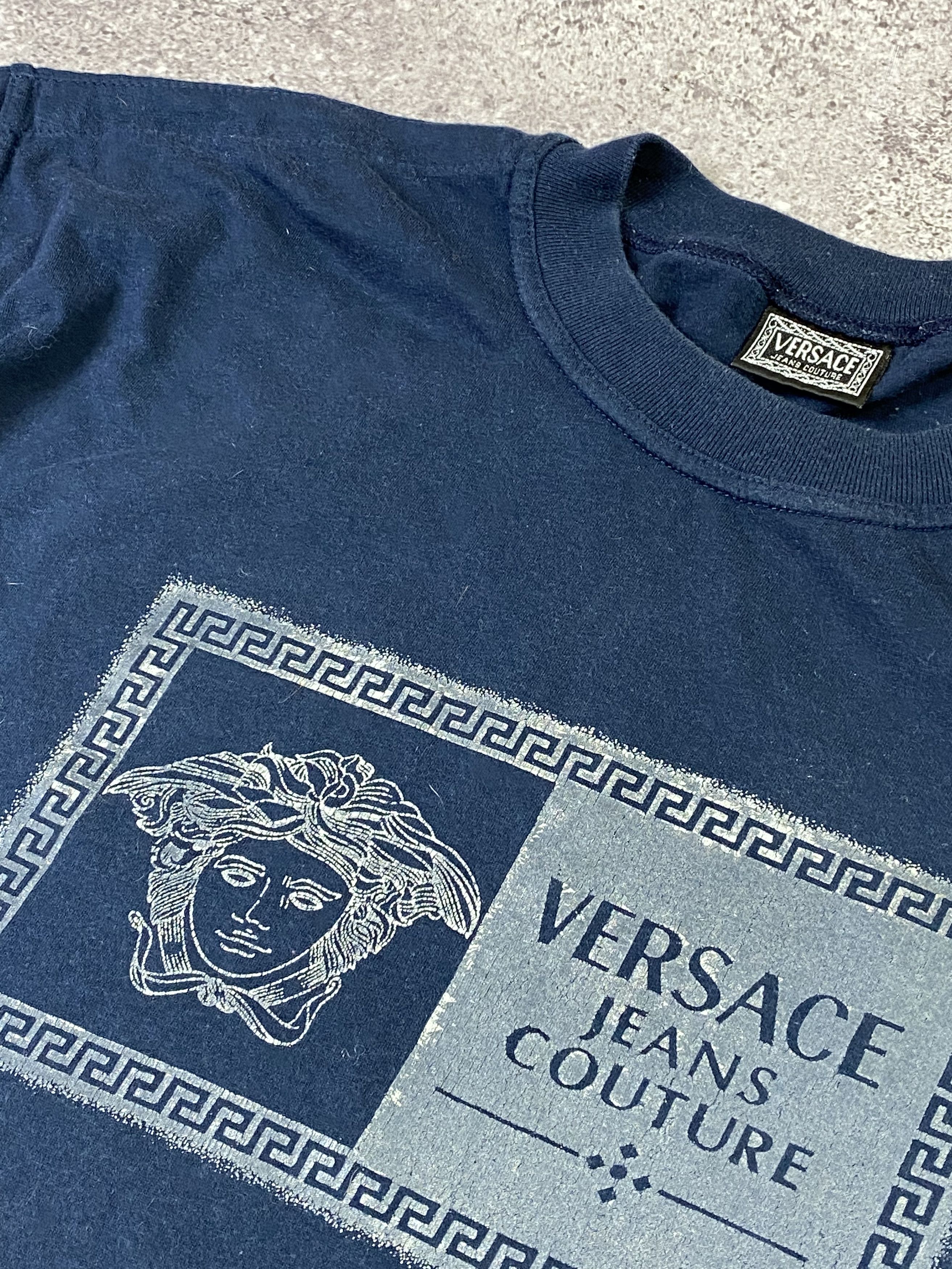 Versace × Versace Jeans Couture × Vintage Versace Y2K Medusa T-shirt Vintage Big Logo T Shirt Size US XL / EU 56 / 4 - 3 Thumbnail