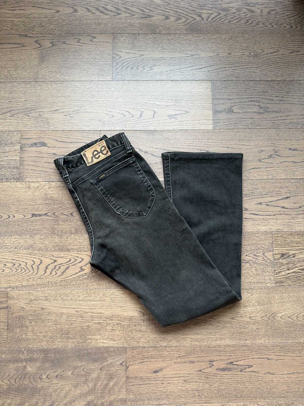 Lee Lee Japan Made Men Vintage Treatment Black Bell Bottom Jeans Size US 31 - 6 Thumbnail