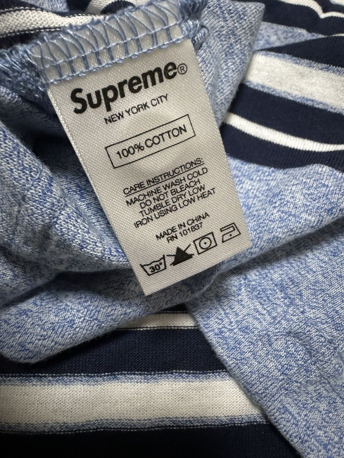 Supreme Supreme blue black stripe polo T-shirt Size US S / EU 44-46 / 1 - 4 Thumbnail