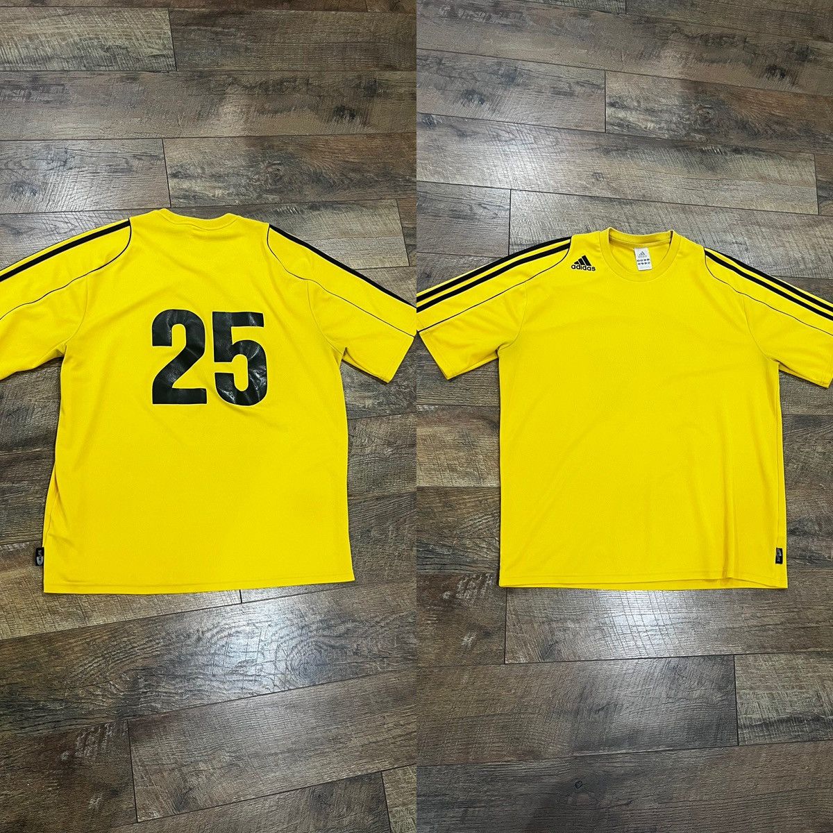 Adidas Vintage Y2k Adidas Embroidered Soccer Jersey #25 Yellow XL Size US XL / EU 56 / 4 - 1 Thumbnail