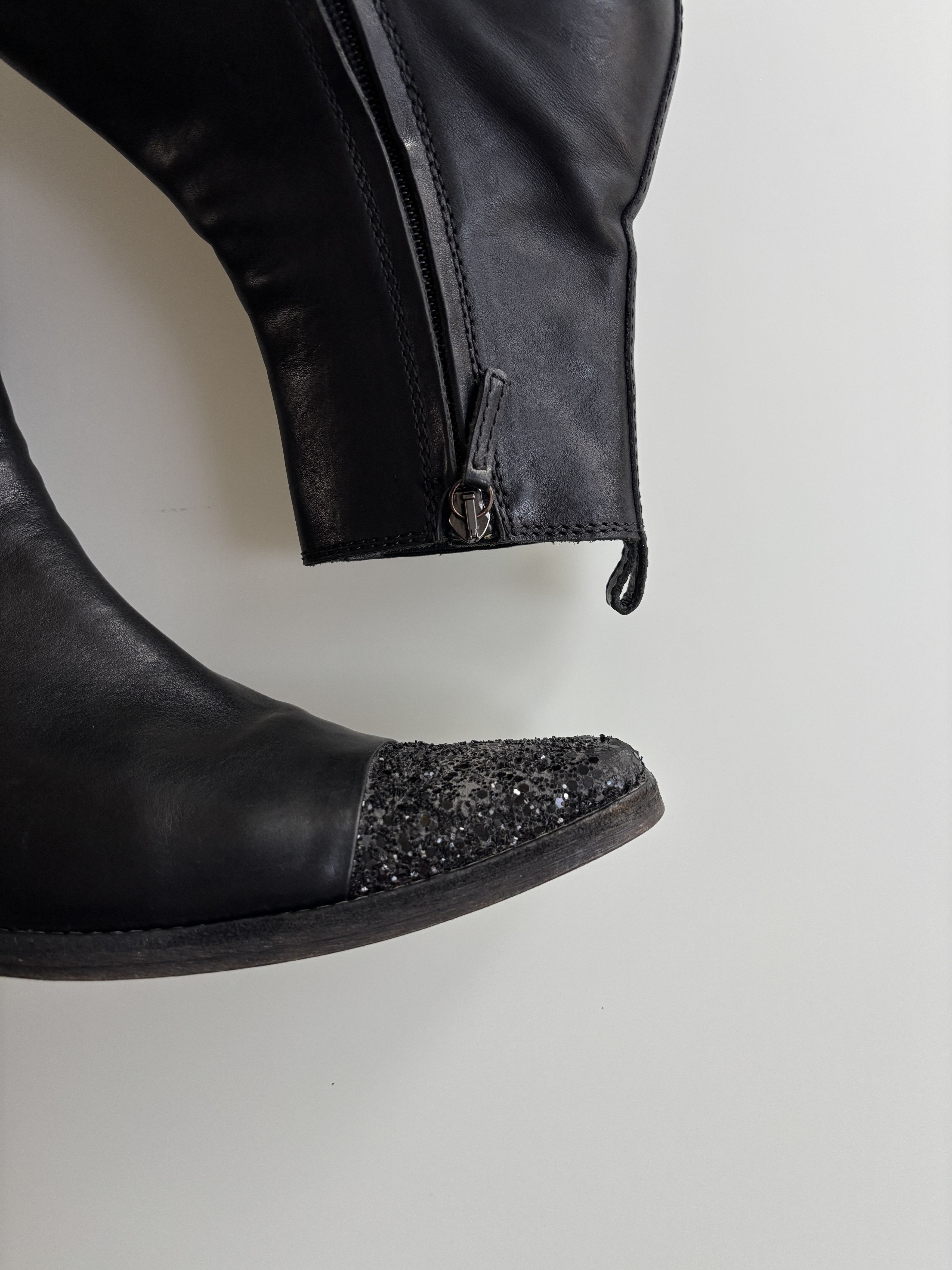 Haider Ackermann Haider Ackermann AW16 Glitter Western Boots Size US 8 / EU 41 - 3 Thumbnail