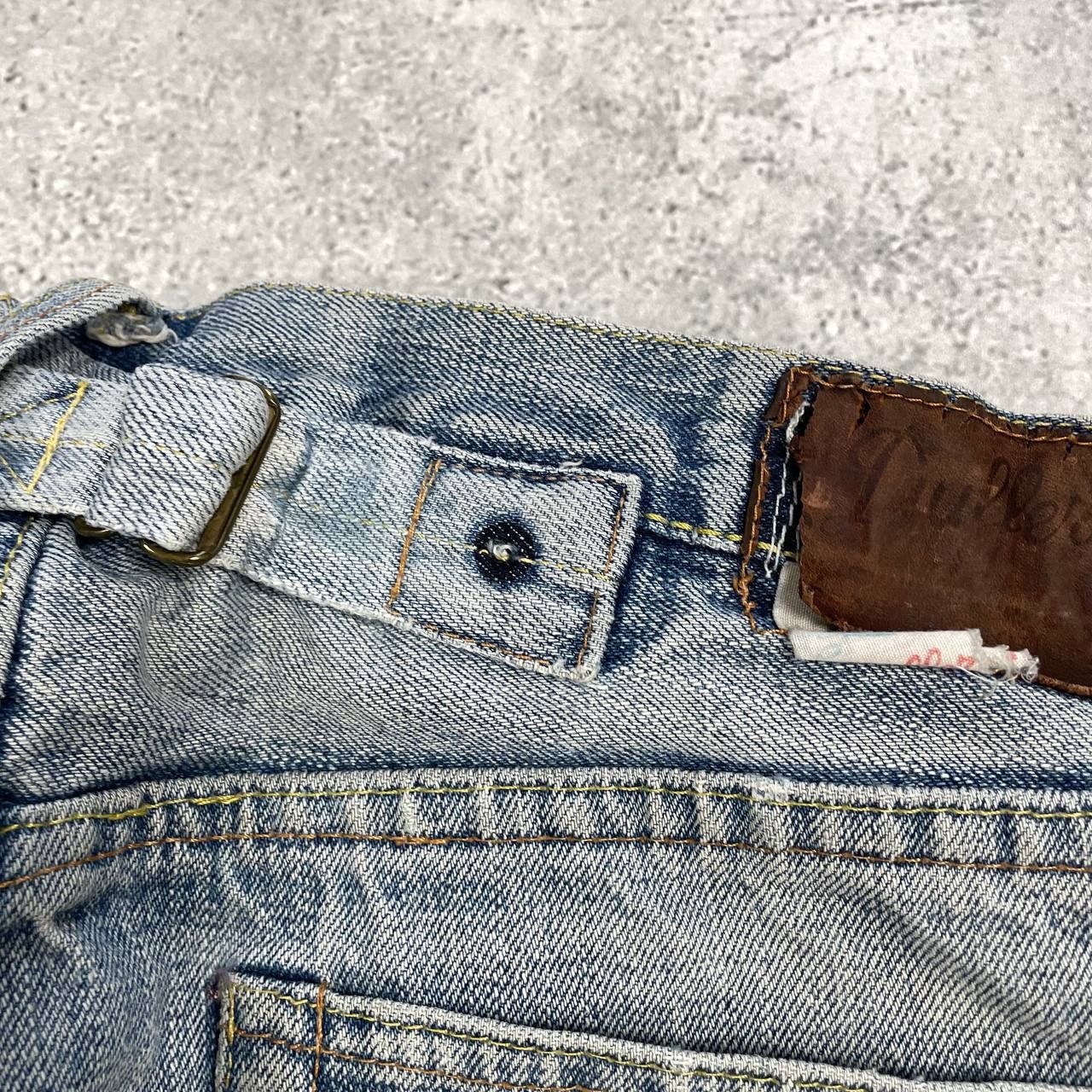 The Duffer of St.George Duffer Selvedge Distressed & Stained Faded Chinch Back Jeans Size US 32 / EU 48 - 23 Thumbnail