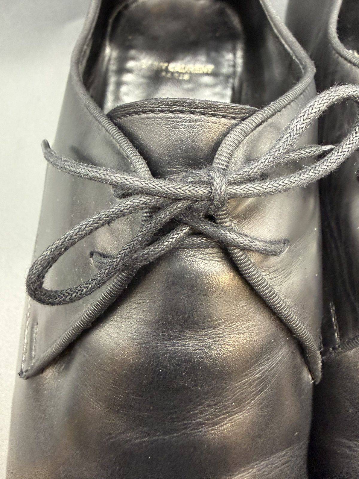 Saint Laurent Paris SAINT LAURENT PARIS — Black Leather Derby | EU 44.5 Size US 11.5 / EU 44-45 - 21 Thumbnail