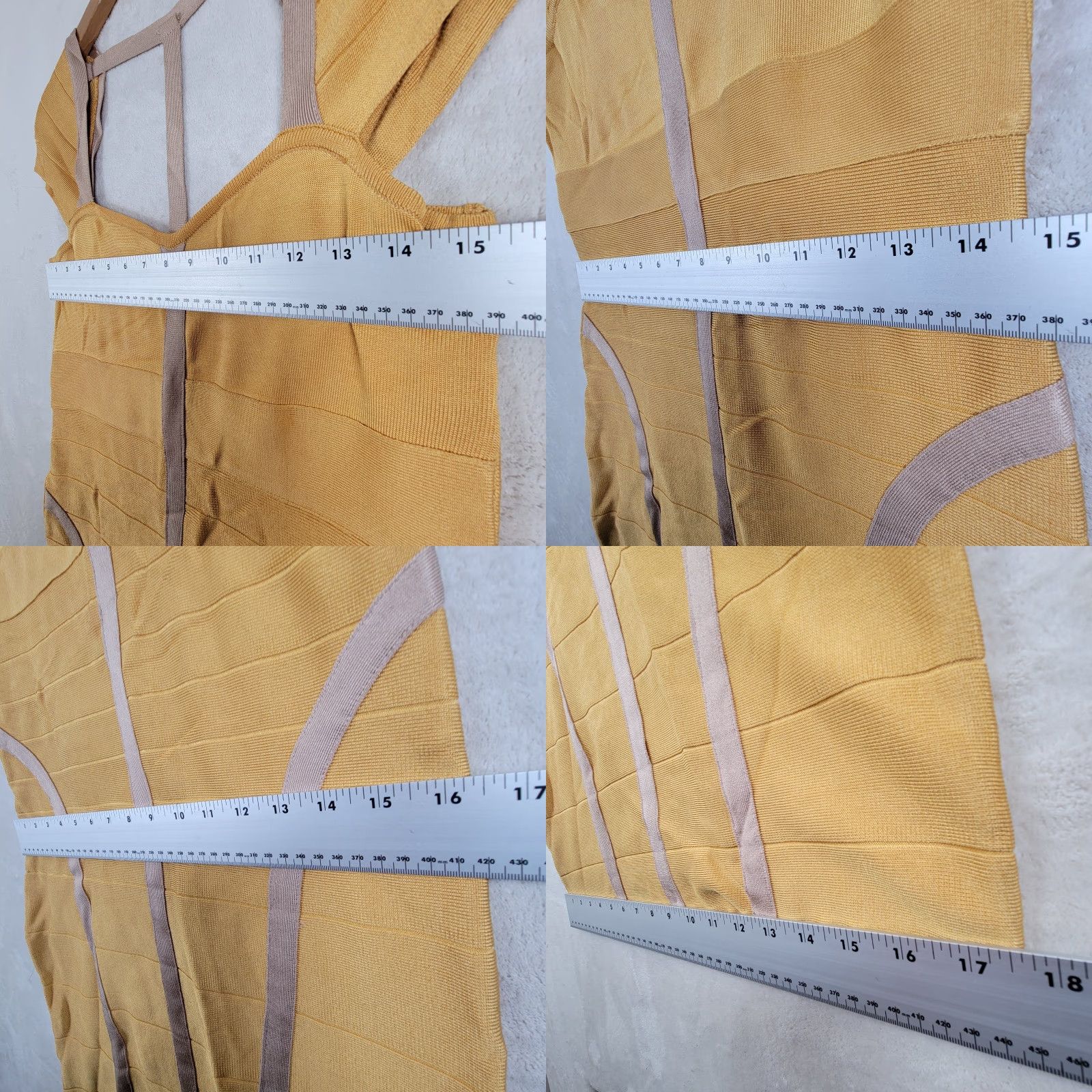 Bebe Bebe Dress Shirt Womens Knee Length Sleeveless Yellow Bandage Cut Out Back Large 90s Clubwear Sexy Pencil Cocktail Size L / US 10 / IT 46 - 8 Thumbnail