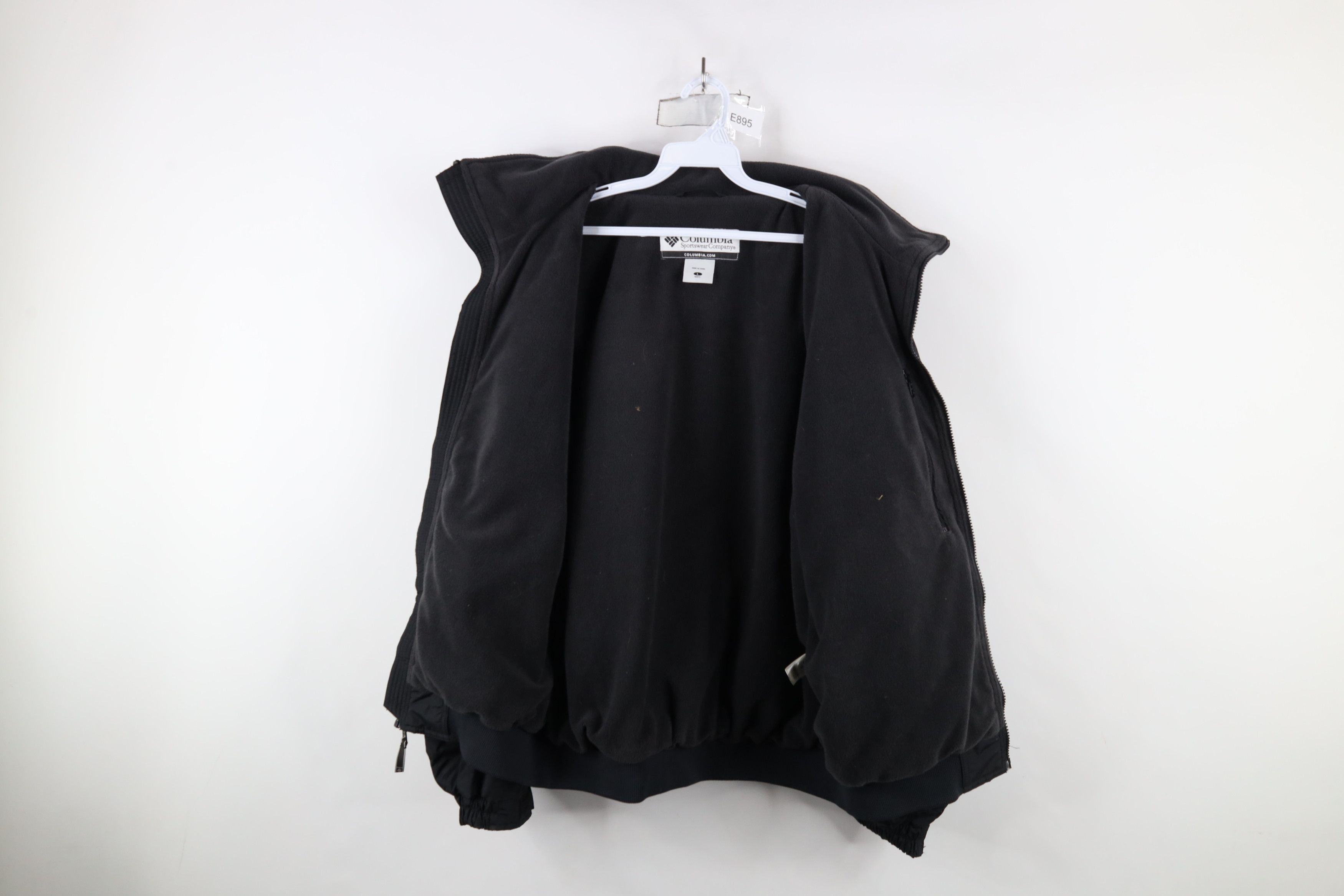 Columbia × Vintage Vintage Columbia Spell Out Fleece Lined Bomber Jacket Black Size US L / EU 52-54 / 3 - 9 Thumbnail