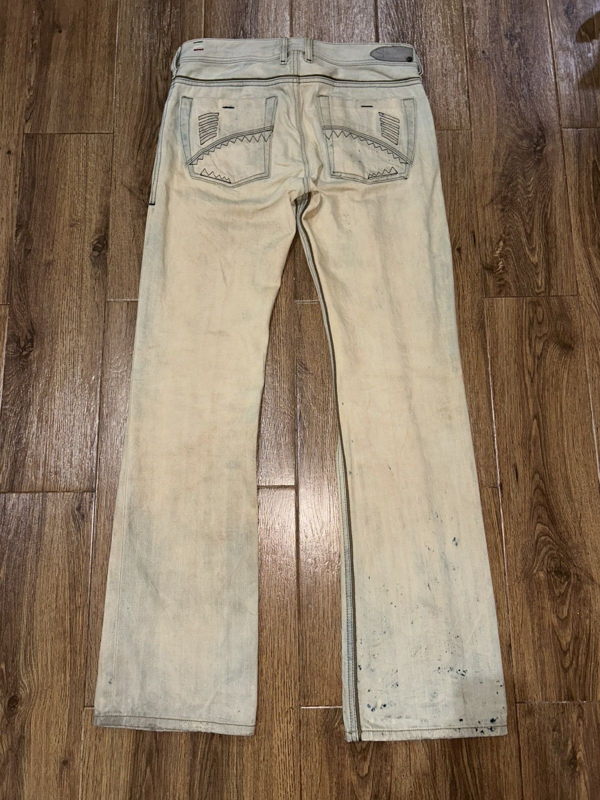 Tornado Mart Diesel Zatiny Mudwash Distressed Bootcut Jeans Size US 32 / EU 48 - 1 Thumbnail