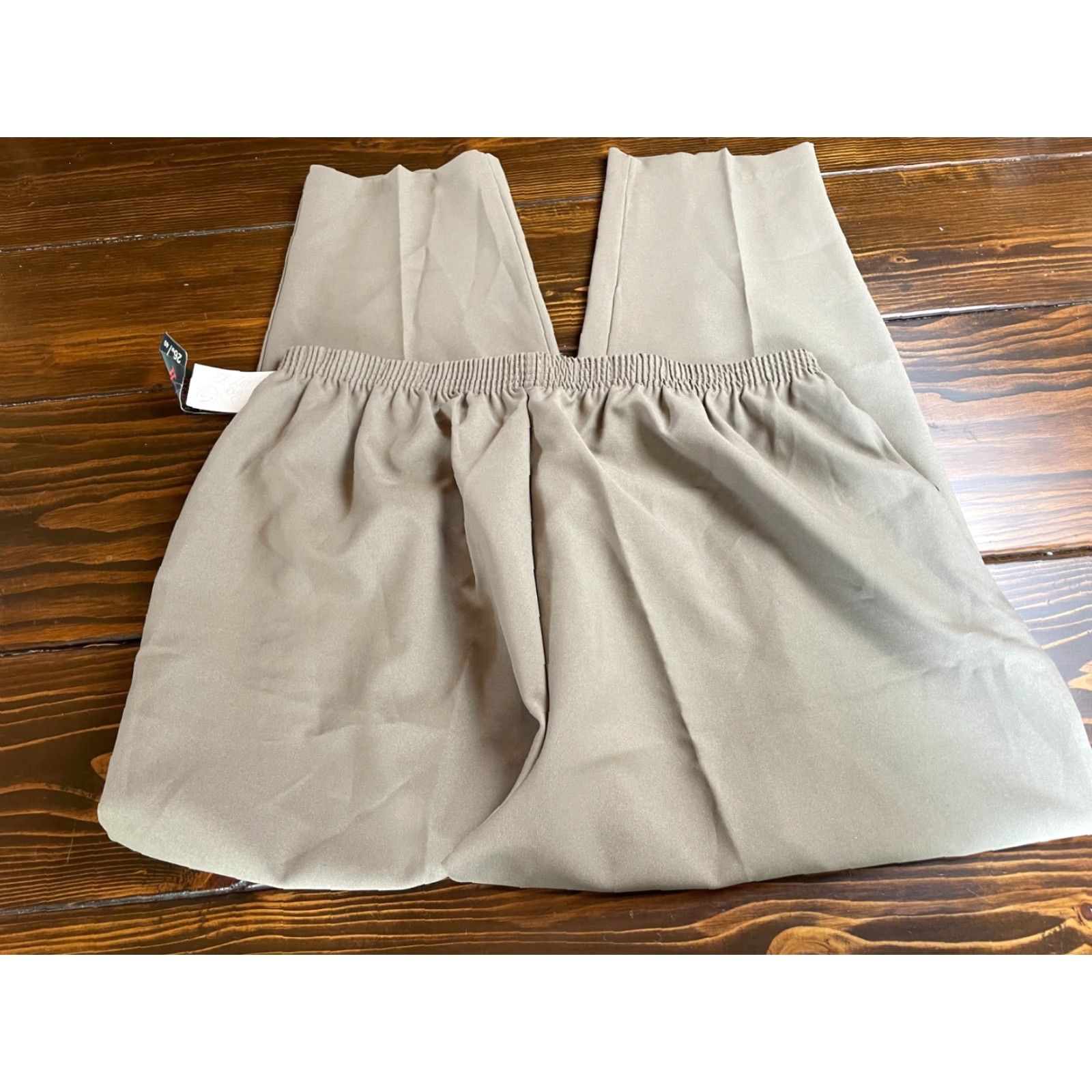 Vintage Orbit Sport Dress Pants Men's 40/26W Tan Vintage Elastic Waist Slim Regular Flat Front Front Dress Pants Mens Tan 40/26W Size US 40 / EU 56 - 2 Thumbnail