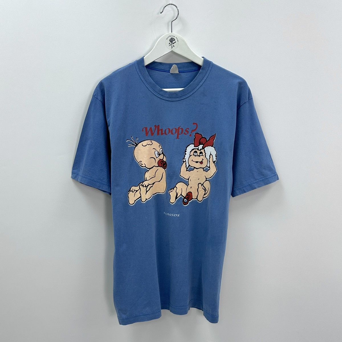 Vintage Vintage 90s Washed Whoops Baby tee humor y2l hype og Thassos Size US L / EU 52-54 / 3 - 1 Thumbnail