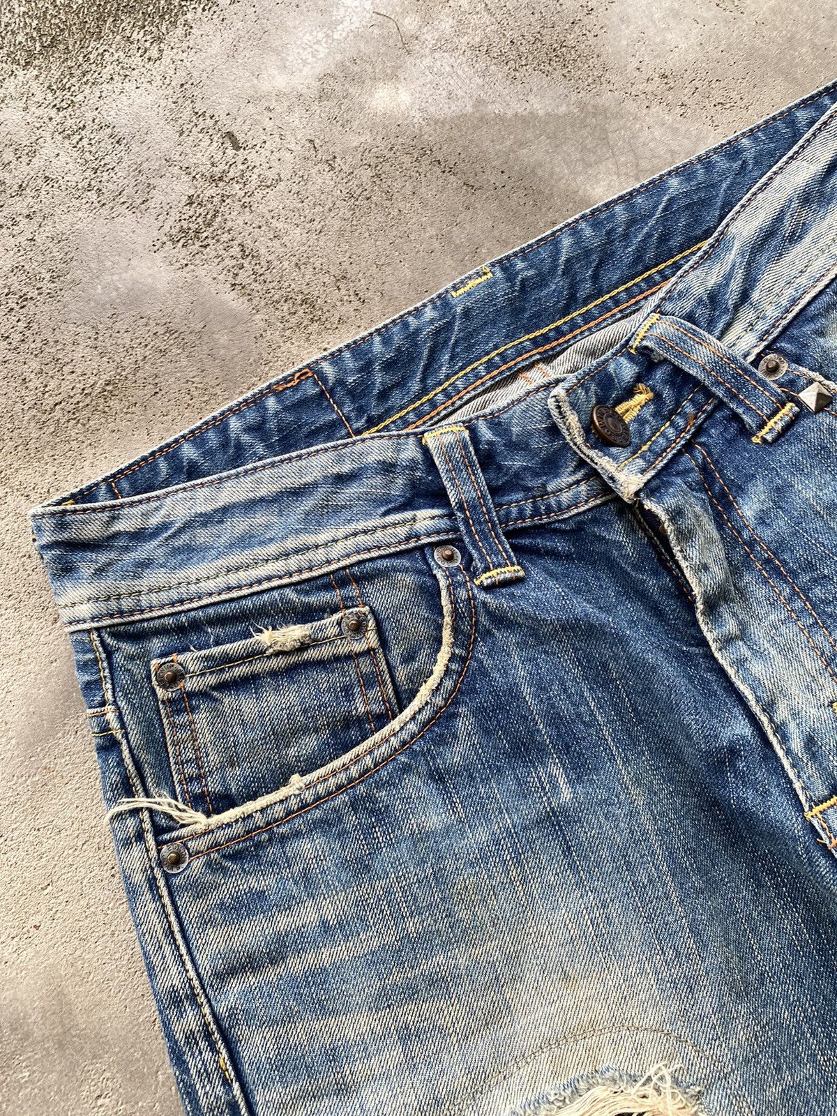 Edwin × If Six Was Nine × Japanese Brand Vintage Edwin Distressed Boot Cut Jeans Size US 30 / EU 46 - 7 Thumbnail
