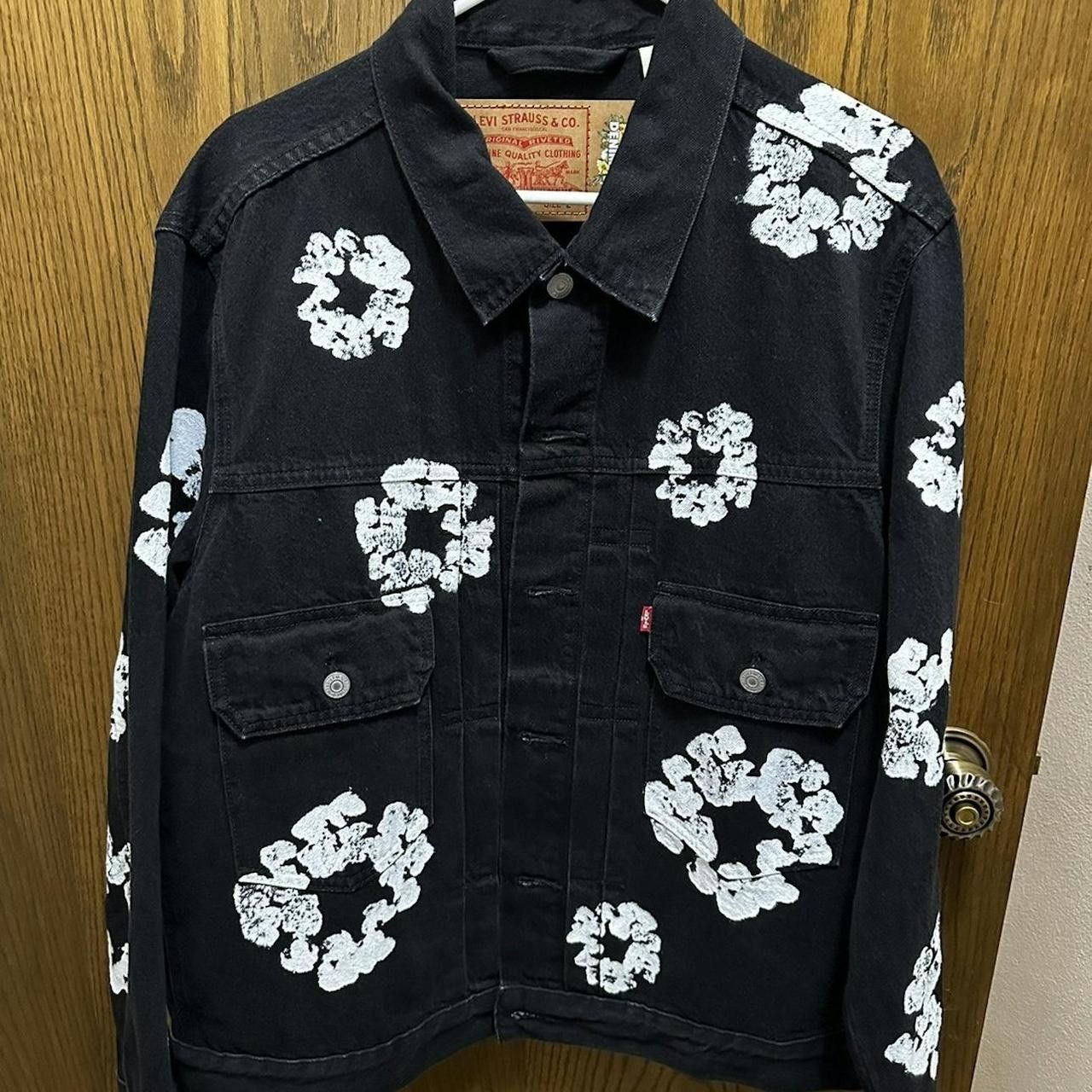 Levi's BLACK Denim Tears Levi's Denim Jacket sz XL | Grailed