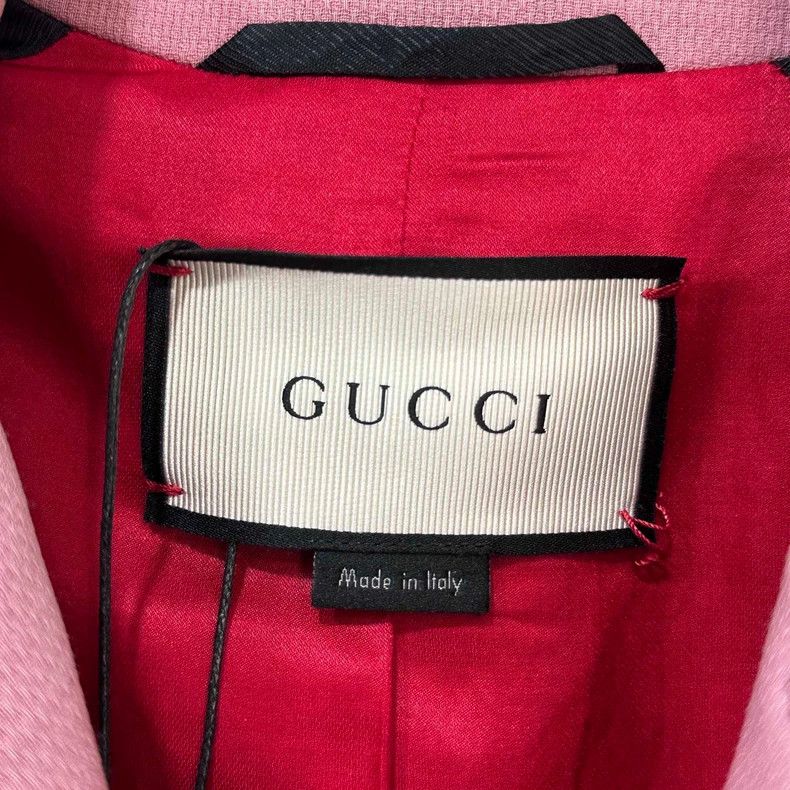 Gucci Gucci Pink lapel pearl button jacket 2506-Nextarrow Size XS / US 0-2 / IT 36-38 - 4 Thumbnail