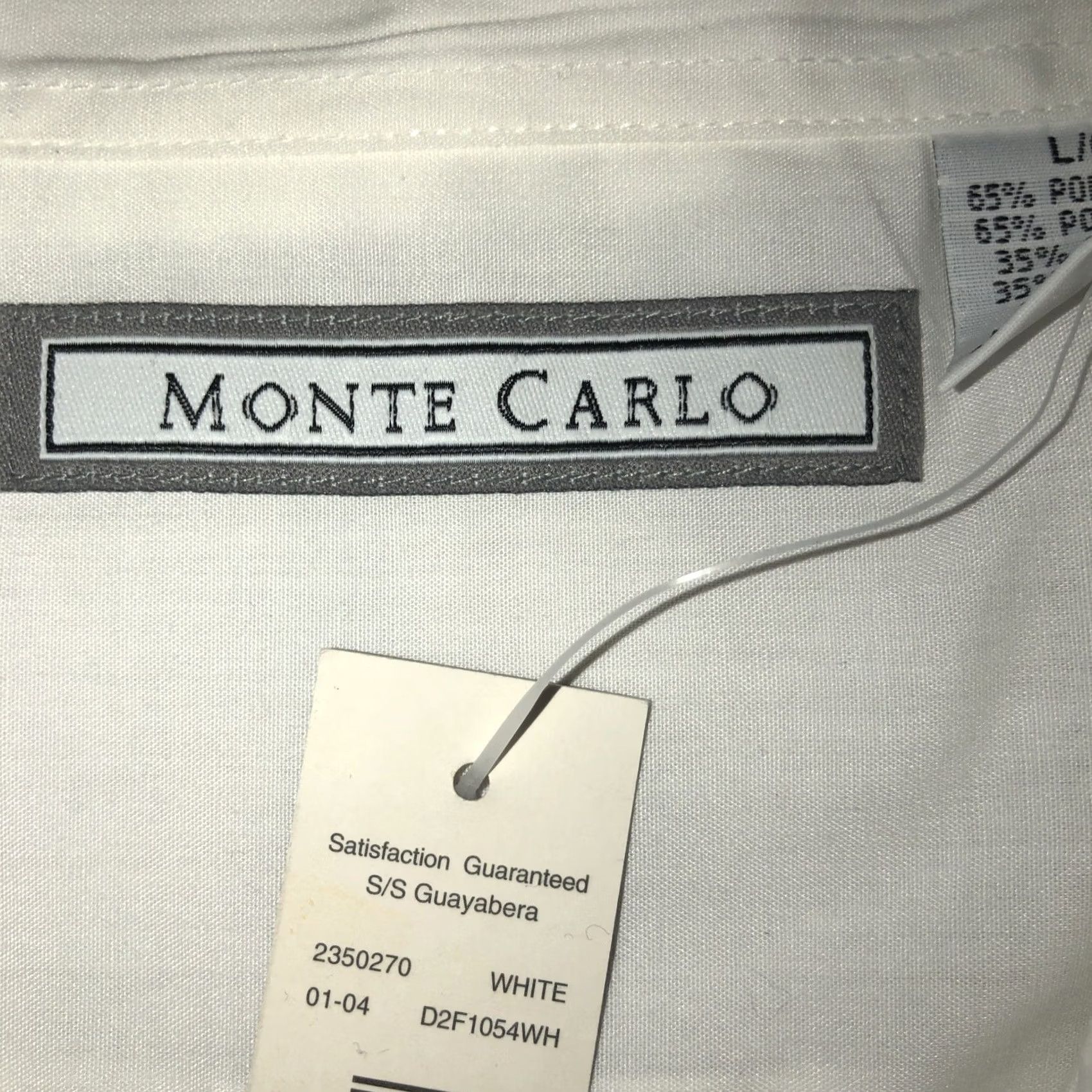 Vintage VINTAGE? MONTE CARLO Wedding Shirt Mens L Shirt White Short Sleeve Button-Up NWT Mens Large White Wedding Monte Carlo Shirt Mens L Size US L / EU 52-54 / 3 - 3 Thumbnail