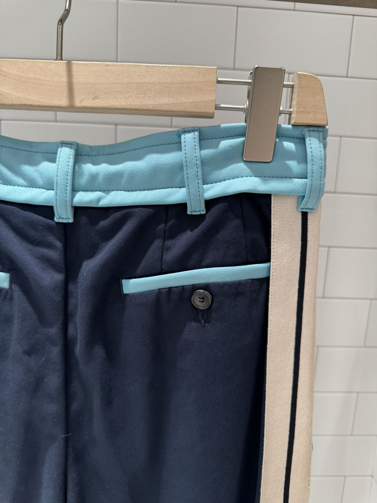 Palm Angels NWT Contrast Waist Drawstring Pants - Blue, 46 Size US 30 / EU 46 - 9 Thumbnail