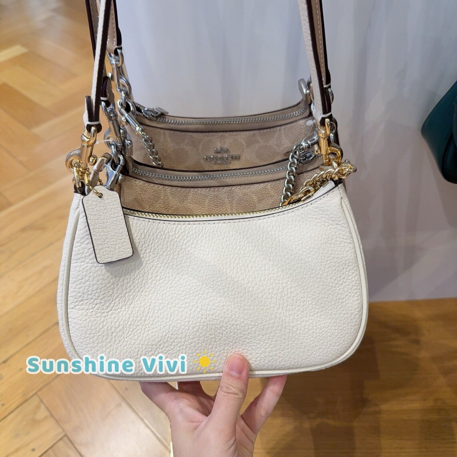 Coach NWT Coach Teri Mini Crossbody Bag CW309 Leather Chalk Size ONE SIZE - 2 Thumbnail
