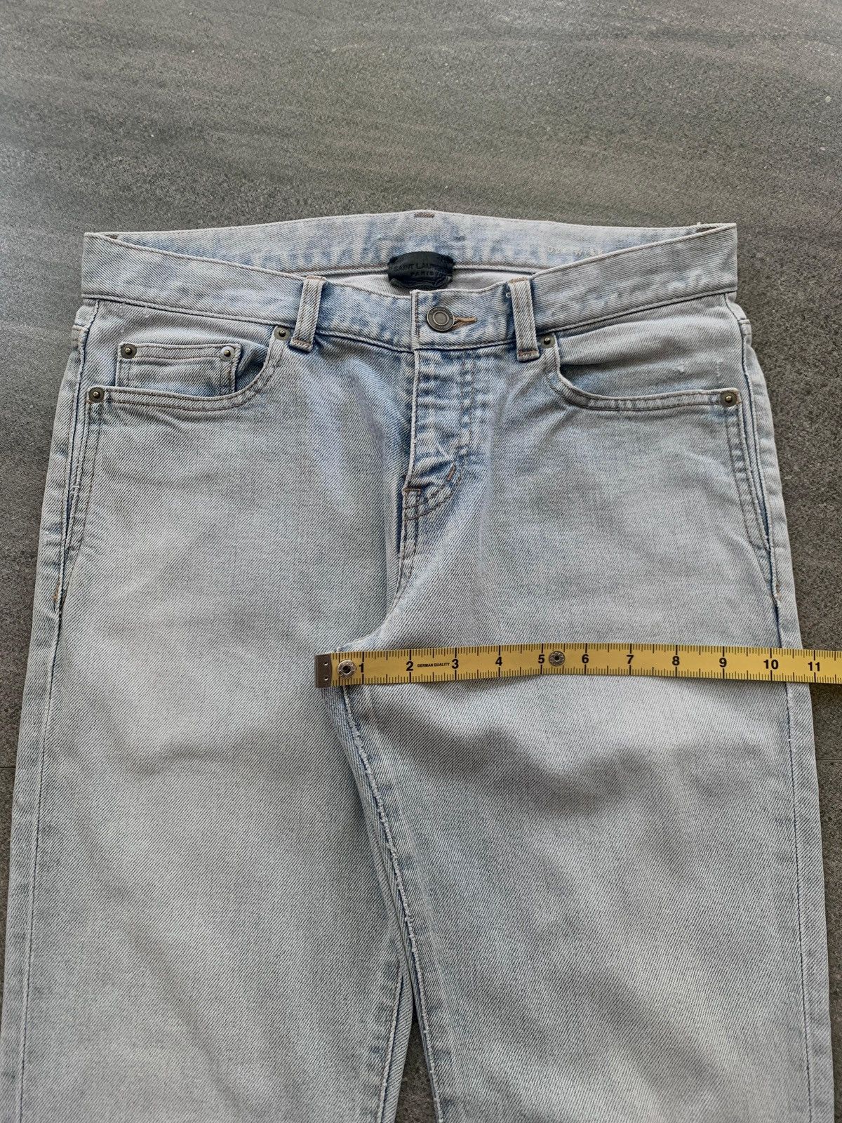 Saint Laurent Paris FREE TAX! D26 Skinny Light Wash Denim Jeans Size US 28 / EU 44 - 13 Thumbnail
