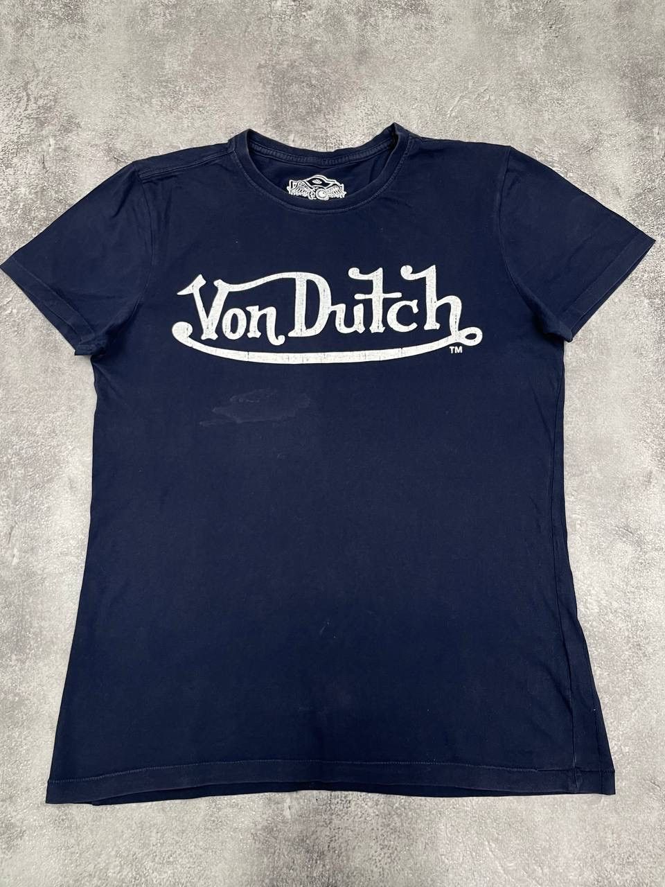 Von Dutch Von Dutch Men Cotton T-Shirt Navy Blue Size M Size US M / EU 48-50 / 2 - 1 Thumbnail