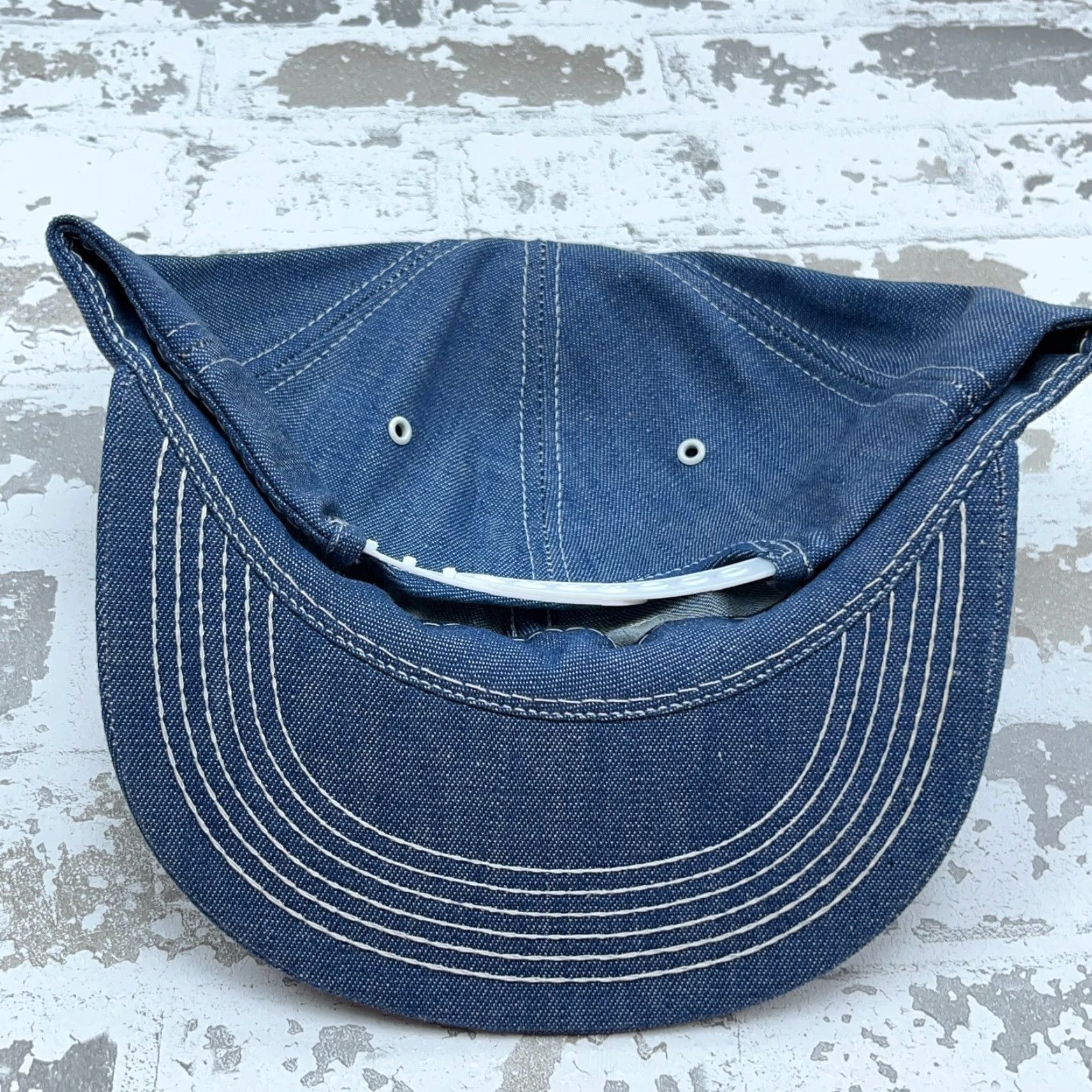 Vintage VINTAGE K-Brand Trucker Hat Denim Cotton One Size Blue 80s 90s Retro USA Made Adjustable Size US 35 - 6 Thumbnail