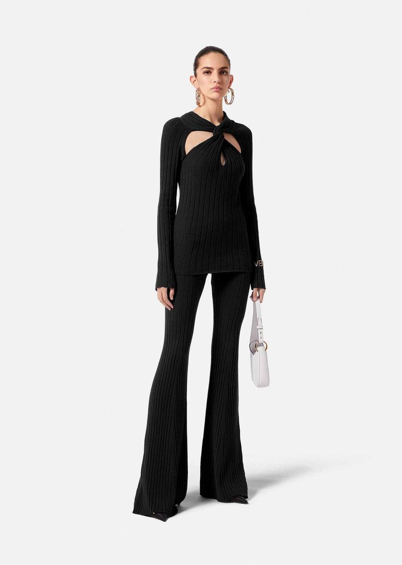 Versace o1y0226 Turtleneck Sweater in Black Size M / US 6-8 / IT 42-44 - 5 Thumbnail