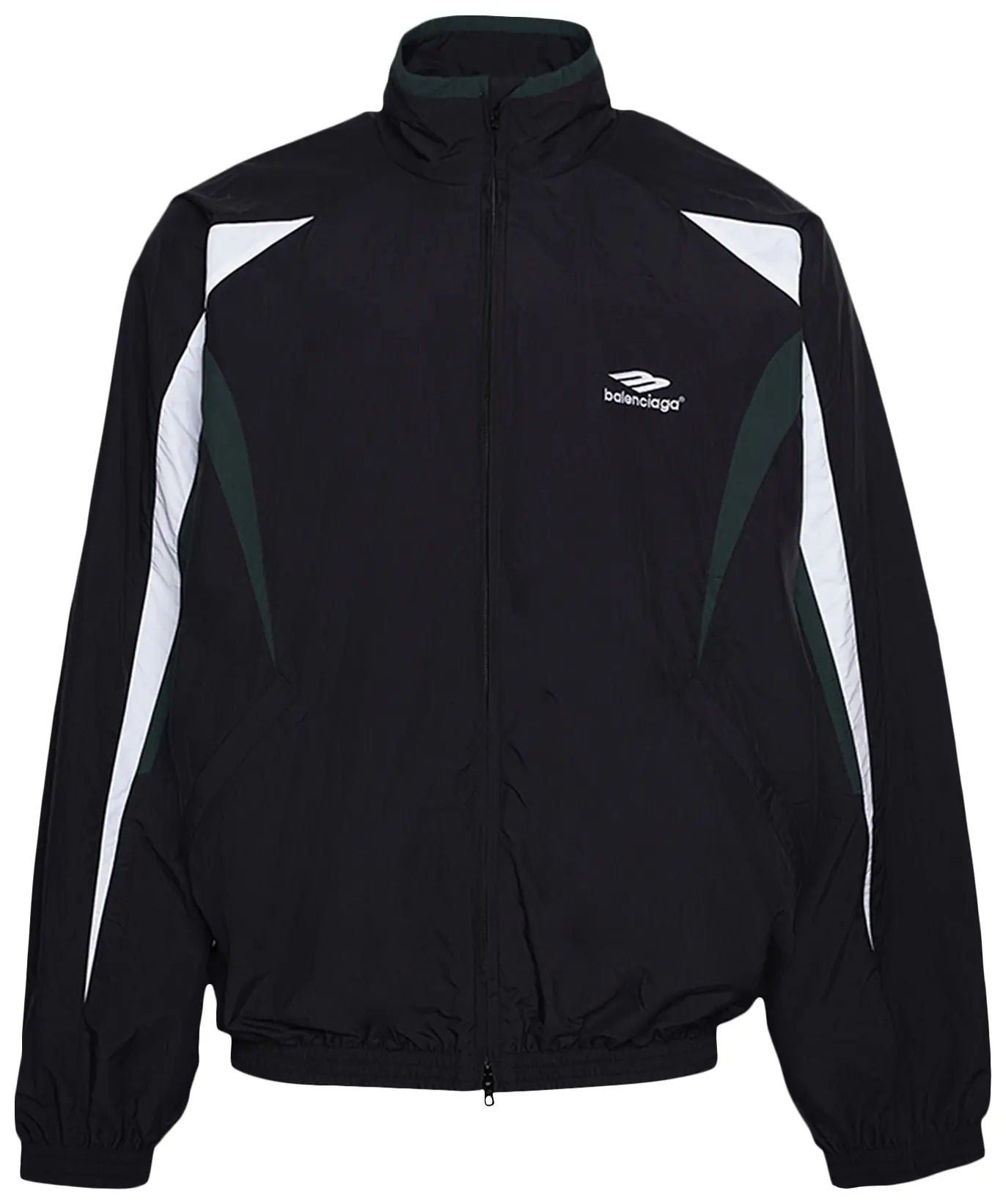 Balenciaga Track Jacket Black Green Size US XL / EU 56 / 4 - 1 Thumbnail