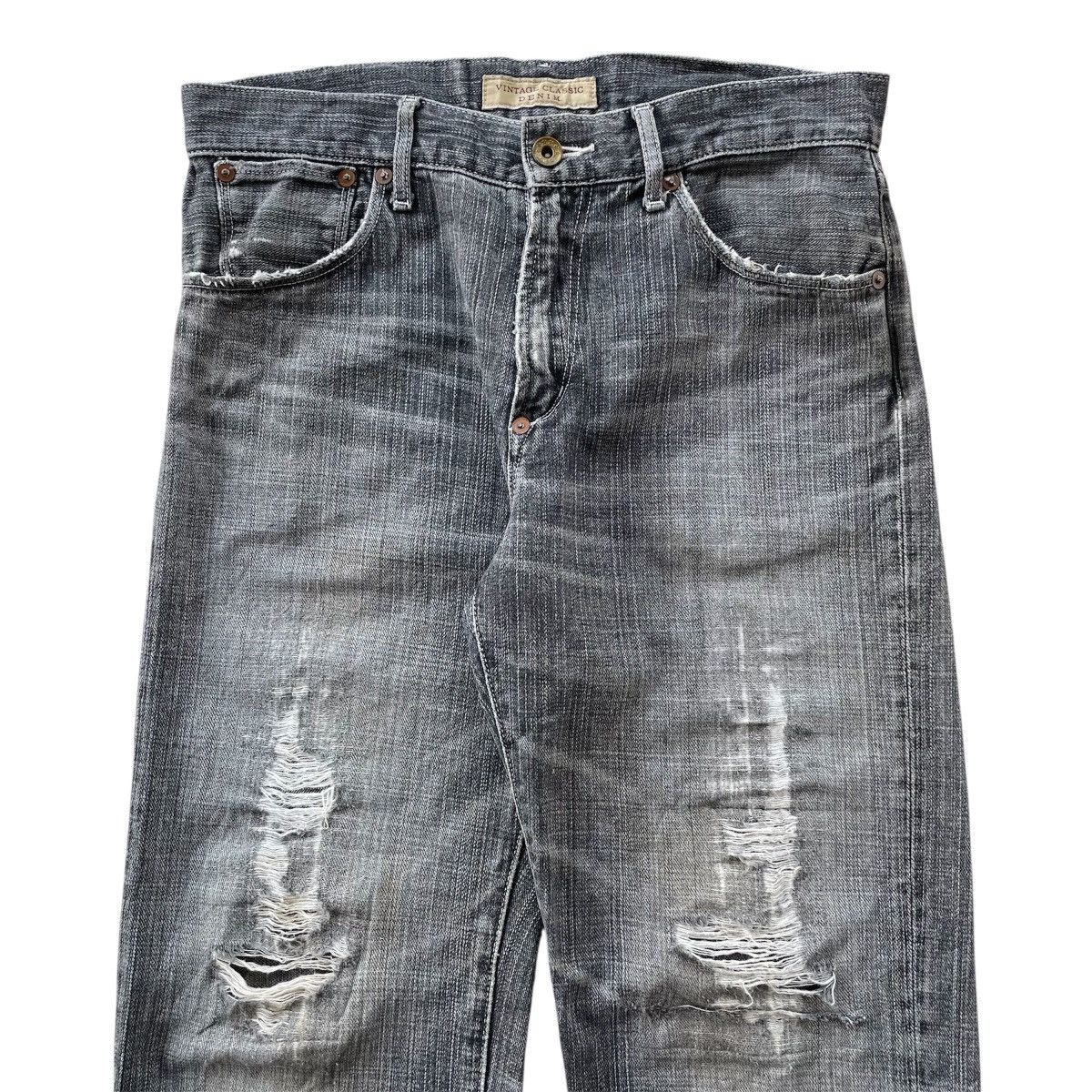Uniqlo Vintage Uniqlo - Buckle Back Distressed Jeans Size US 30 / EU 46 - 3 Thumbnail