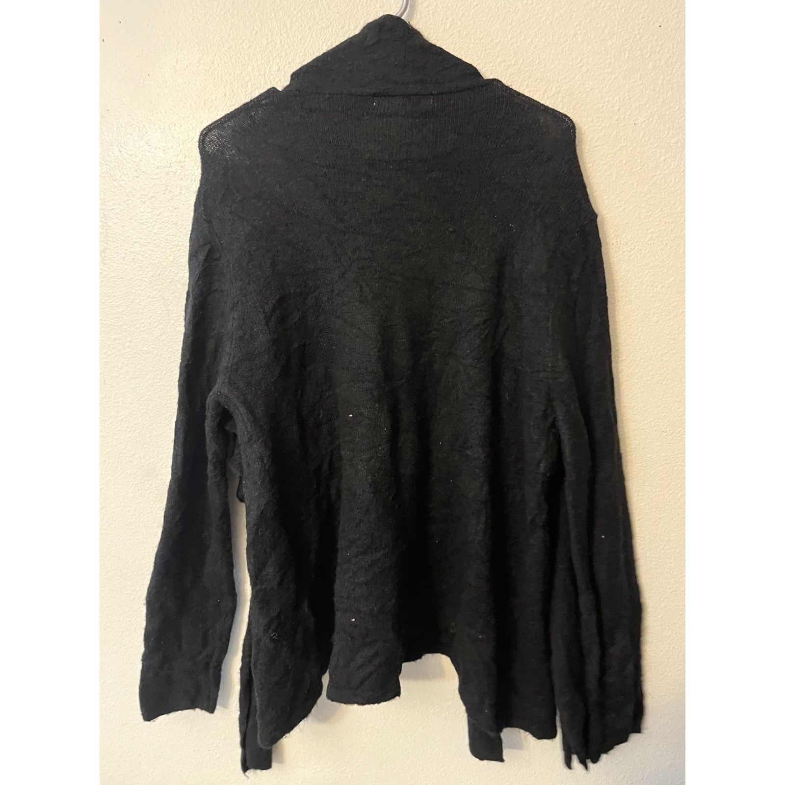 Michael Kors Michael Kors Women Cardigan Open Black XL Sweater Acrylic Blend Size XL / US 12-14 / IT 48-50 - 4 Thumbnail