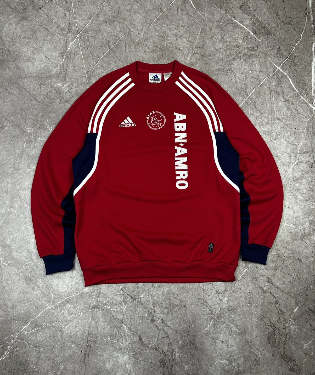 Adidas Vintage 90s Adidas Ajax Amsterdam Football Sweatshirt Soccer Size US L / EU 52-54 / 3 - 3 Thumbnail