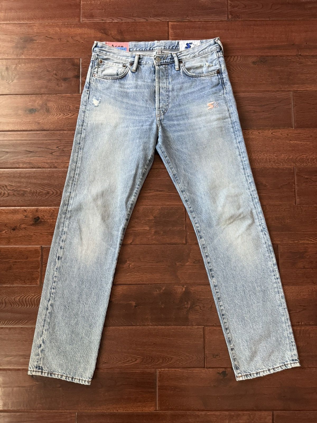 Image of Acne Studios 1996 Light Blue Straight Jeans, Men's (Size 31)